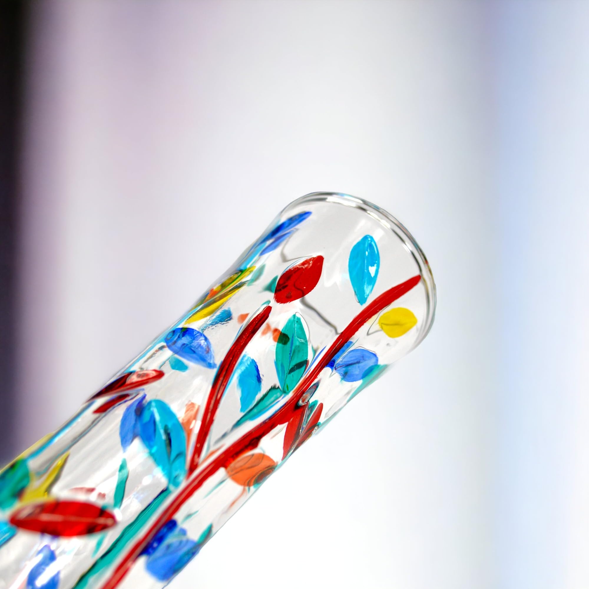 Murano Glass Tree of Life Vase - Small Hand-Painted Italian Art Piece | Perfect for Home Decor, Wedding Gifts & Luxury Interior Design