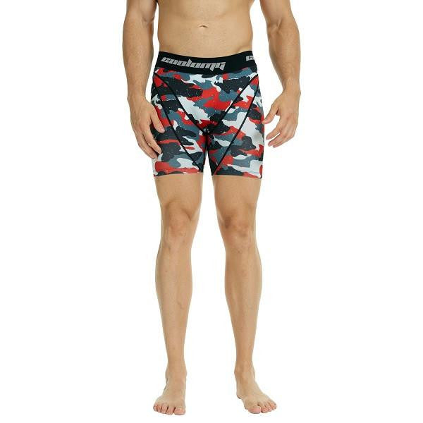 Men's Red Camo Training Shorts - Lightweight Quick-Dry Gym Workout Shorts for Running, Basketball & Outdoor Sports