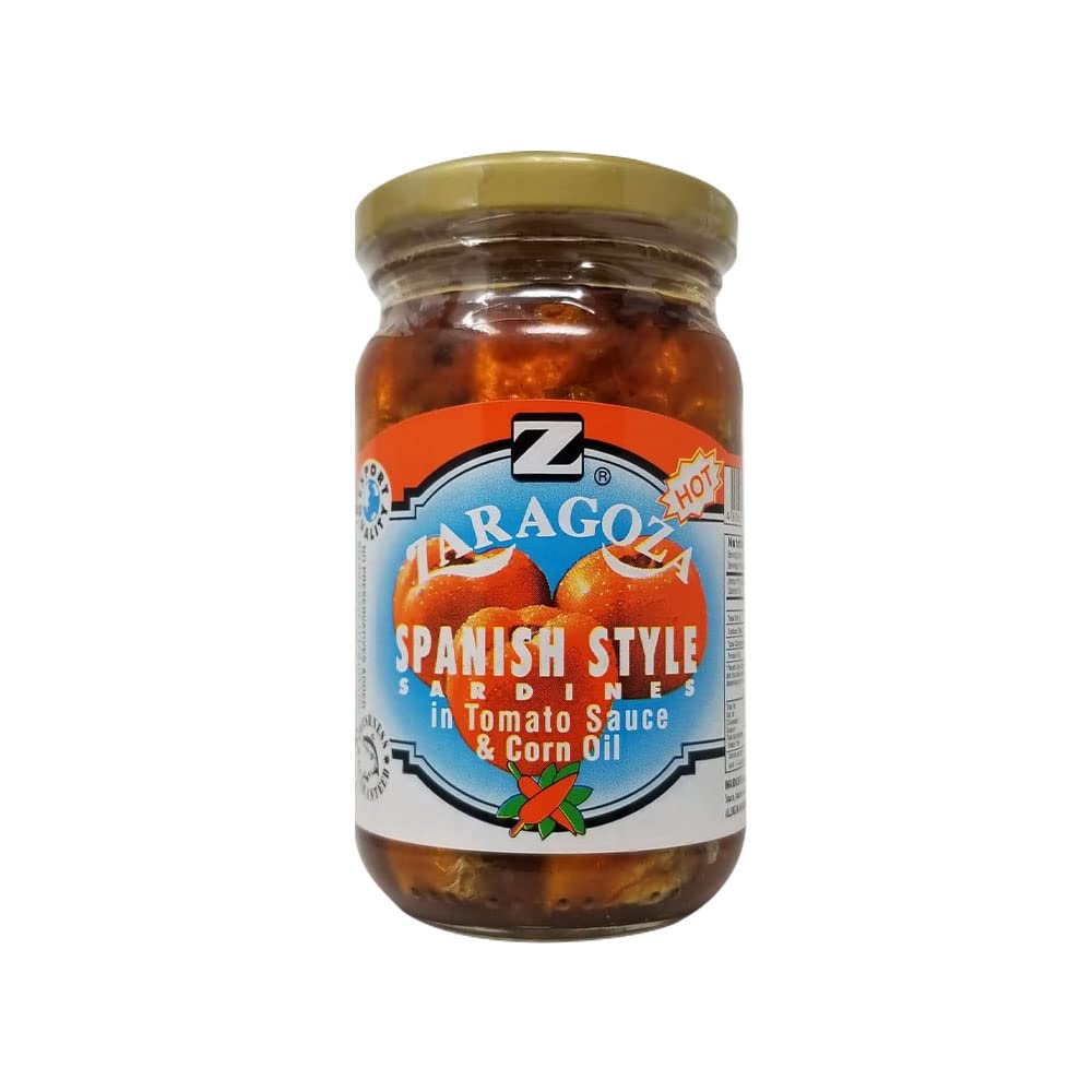 Premium Zaragoza Spanish Sardines in Tomato Sauce & Corn Oil - Hot & Spicy 220g Can (Pack of 1) | High Protein Canned Fish for Salads, Pasta & Quick Meals | Authentic Spanish Seafood Delicacy