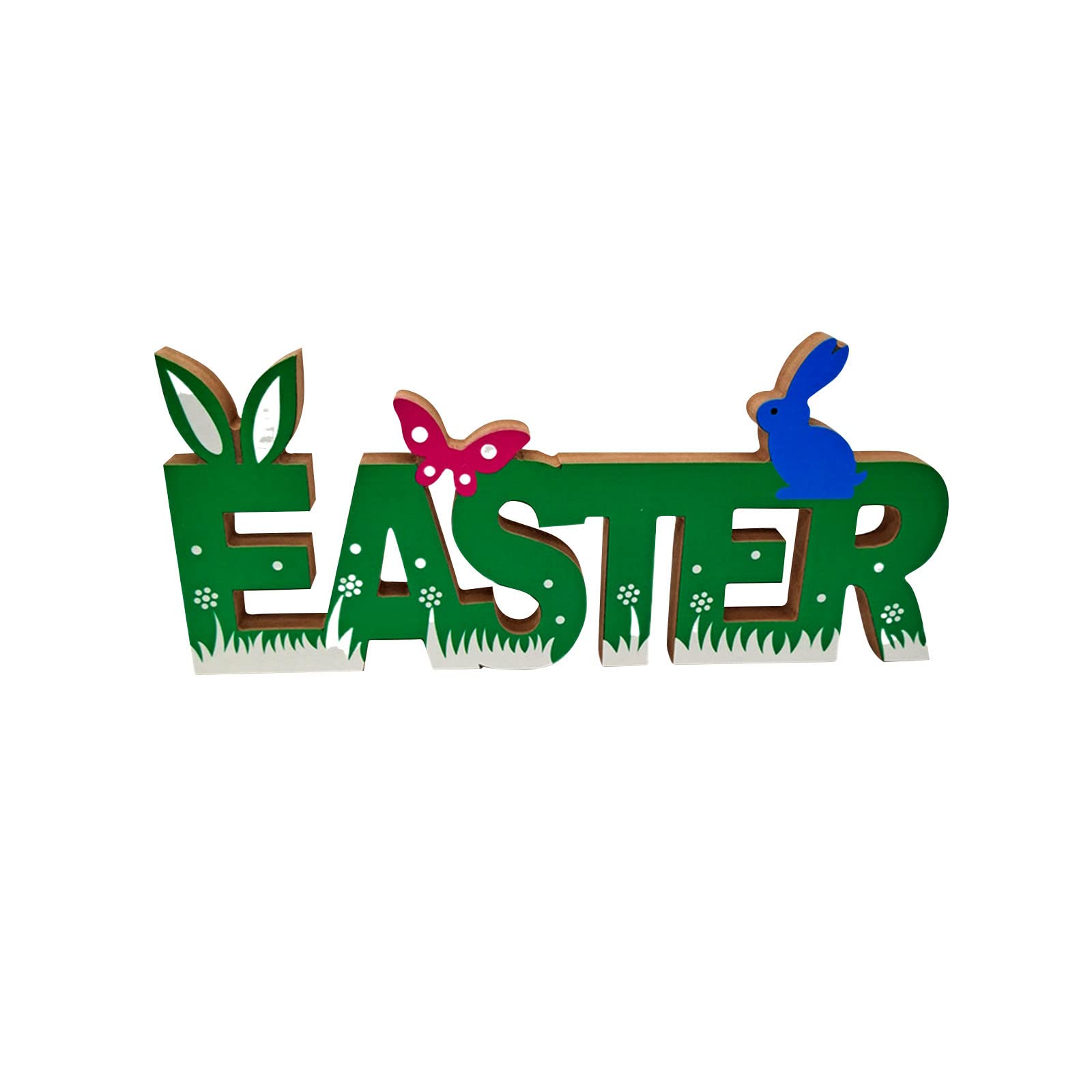 Easter Wooden Decorations - Handcrafted Easter Party Scene Layout Decor for Home, Garden & Spring Celebrations | Perfect for Easter Egg Hunts, Table Centerpieces & Festive DIY Projects