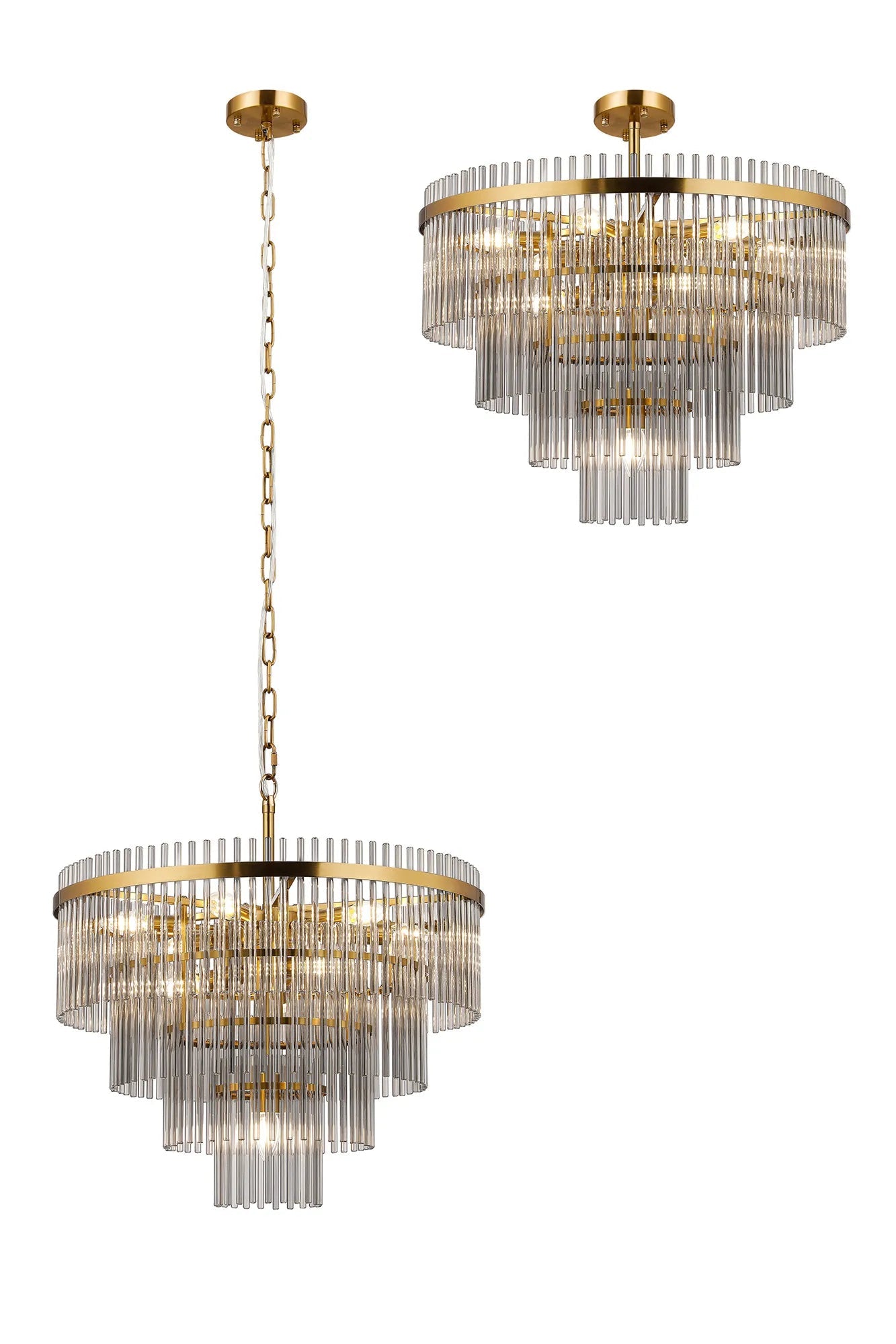 Colmar 10Lt Crystal Chandelier - Elegant Ceiling Light Fixture with Multiple Color Options for Living Room, Dining Room & Bedroom Decor