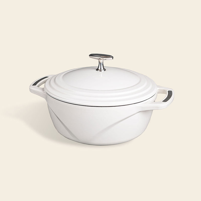 Cloud Nine 4.25L Enameled Cast Iron Dutch Oven - Premium Kitchen Cookware for Baking, Roasting & Slow Cooking - Perfect for Soups, Stews & Bread Making