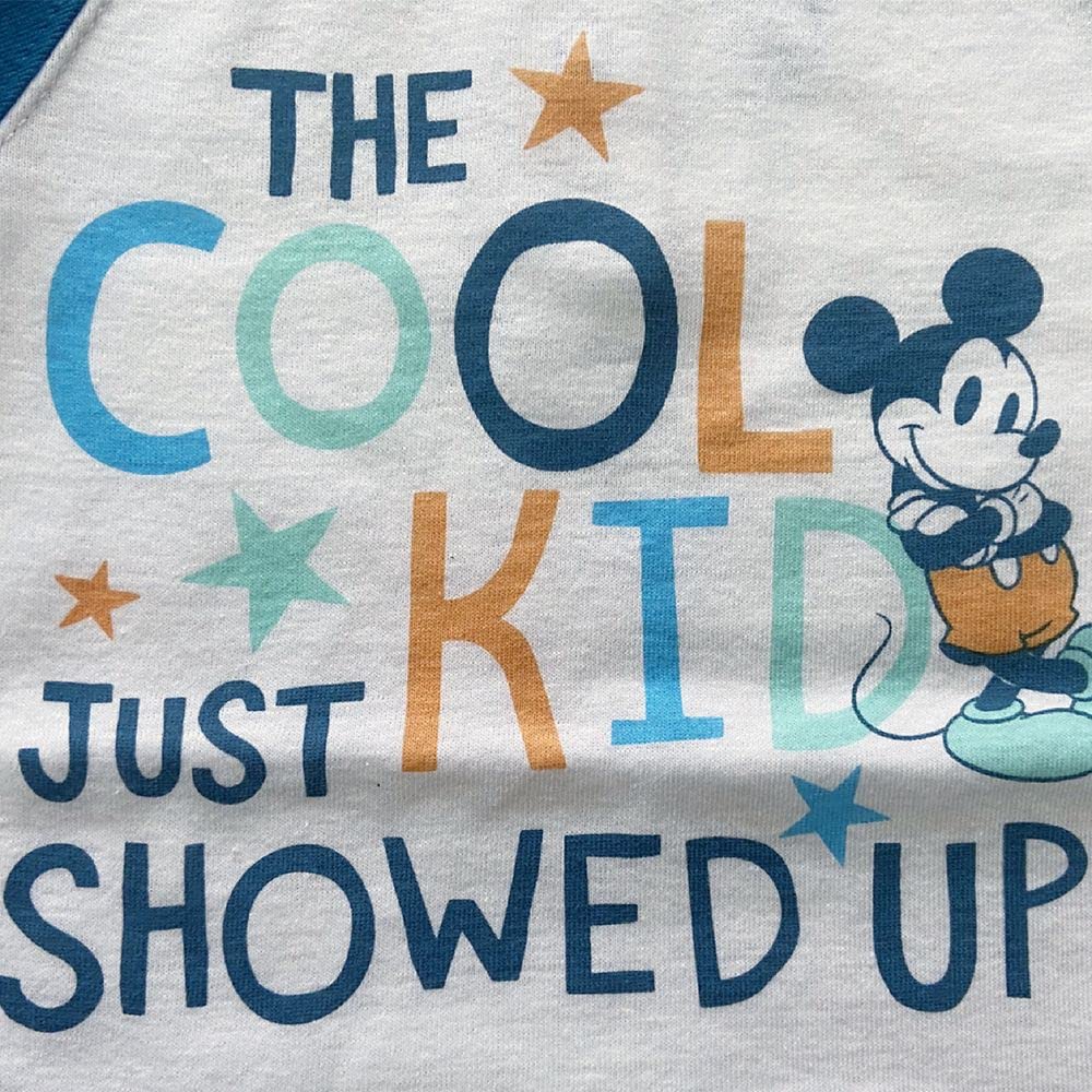 Disney Mickey Mouse Raglan Baby Bodysuit - Soft Cotton Onesie for Infants & Toddlers - Perfect for Playtime, Daycare & Family Photos