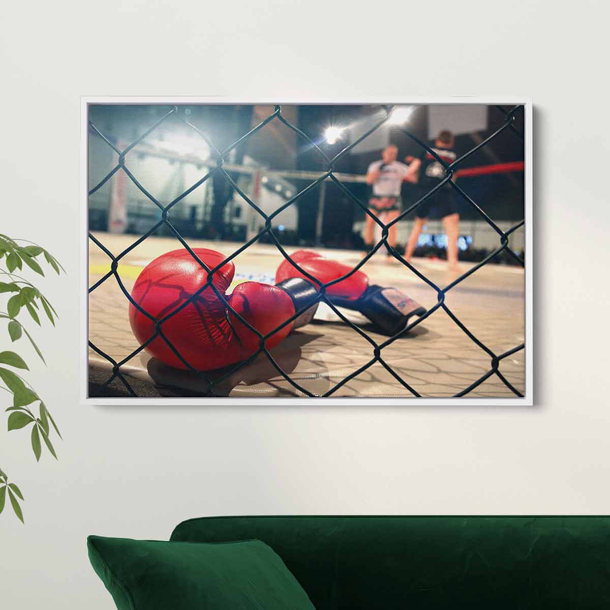 Red Boxing Wall Art Canvas 5970 - Modern Sports Decor for Gym, Man Cave & Home Office - Perfect Boxing Gift for Fighters & Fans