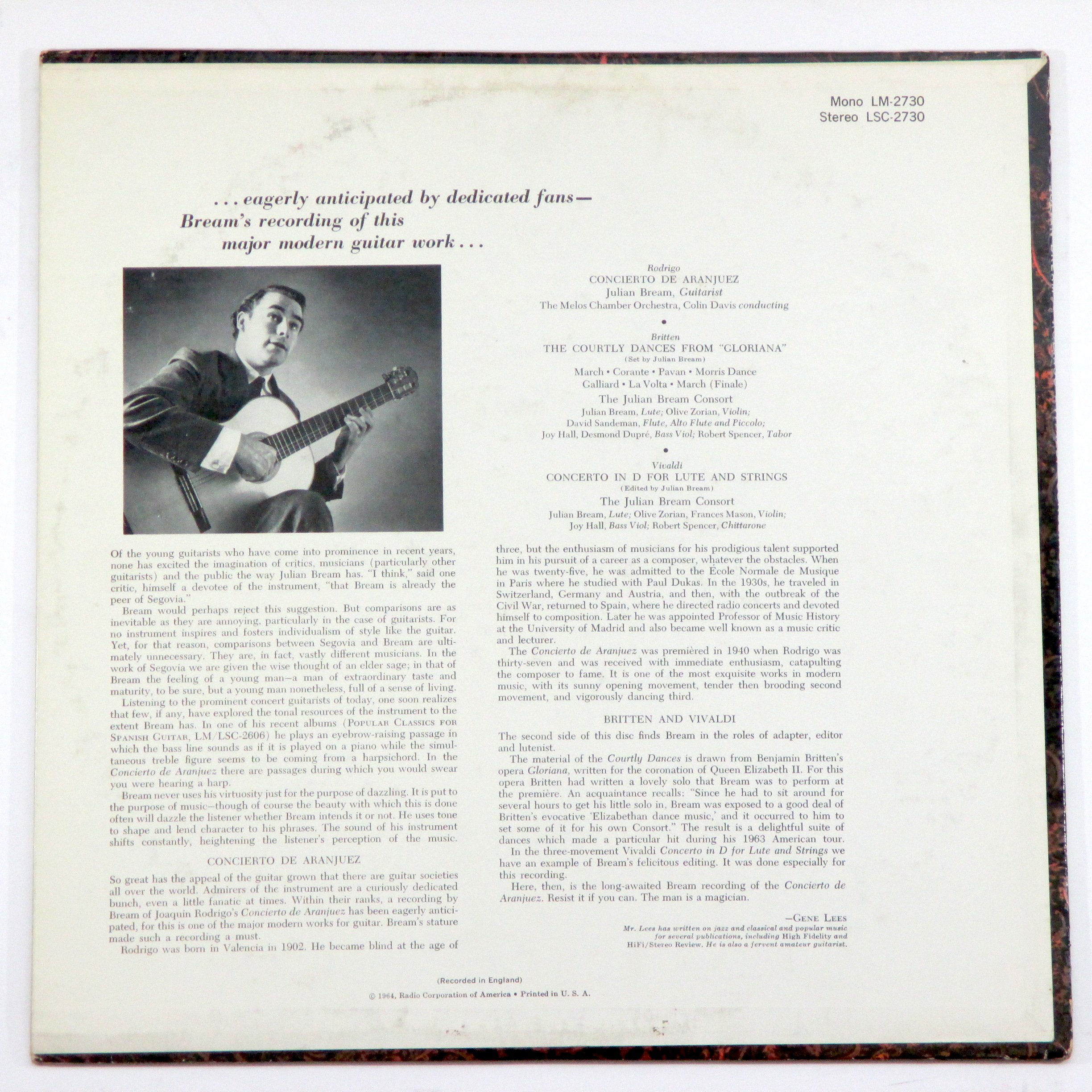 Rodrigo: Concierto de Aranjuez for Guitar and Orchestra / Vivaldi: Concerto for Lute and Strings / Britten: The Courtly Dances from Gloriana - Classical Music CD for Relaxation, Study & Dinner Parties