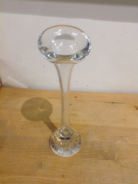 9-Inch Clear Blown Glass Vase for Home Decor, Wedding Centerpieces, and Floral Arrangements