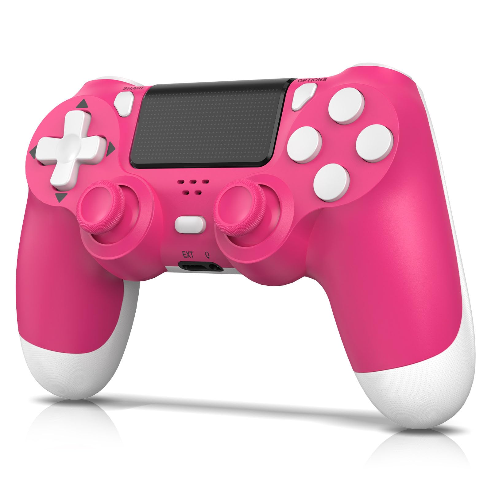 Wuthur Wireless PS4 Controller - Compatible with PS4/Pro/Slim & PC Windows, Pink - Perfect for Gaming, Streaming & Multiplayer Sessions