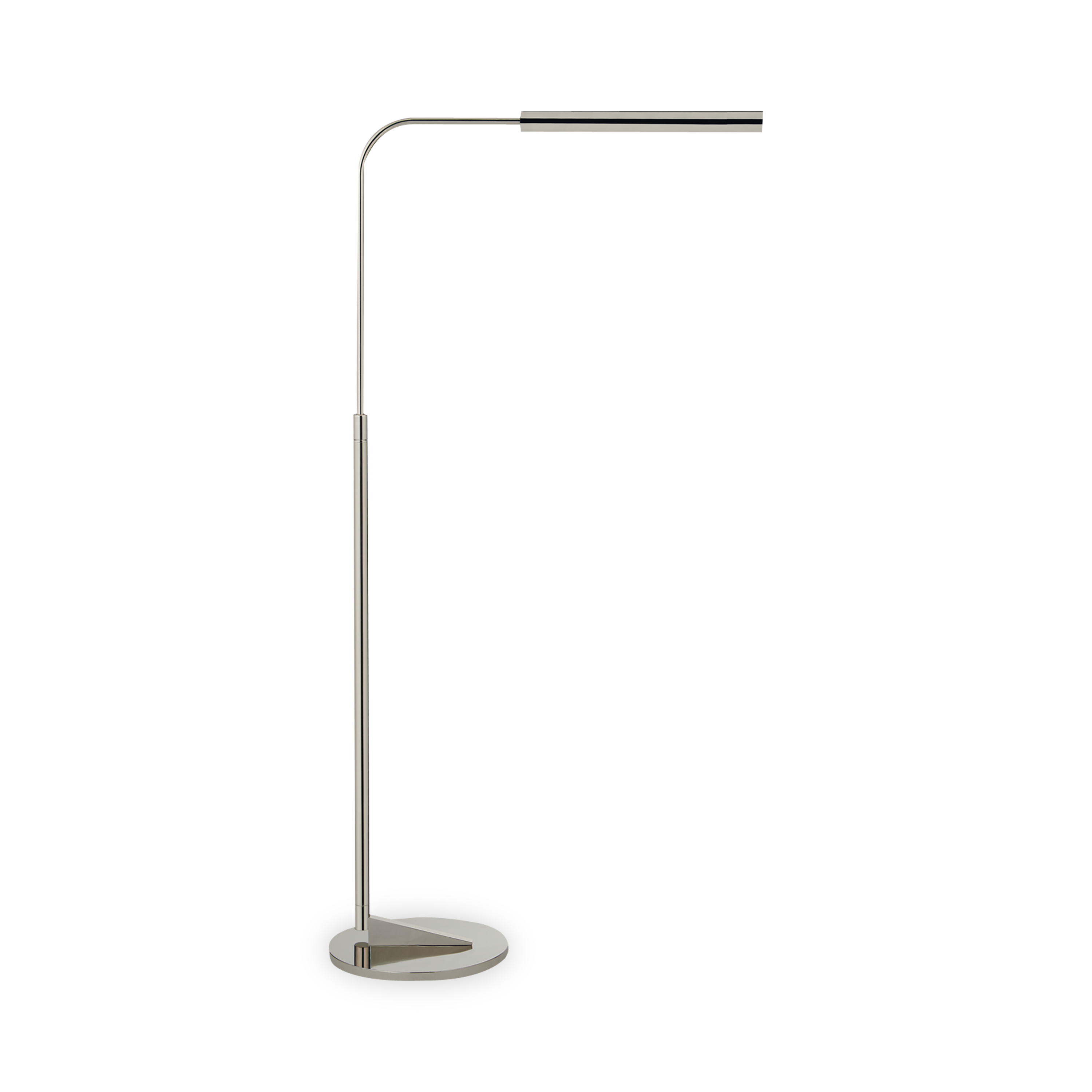 Adjustable Floor Lamp with Polished Nickel Finish - Modern Reading Light for Living Room, Bedroom & Office - Dimmable LED Standing Lamp for Home Decor