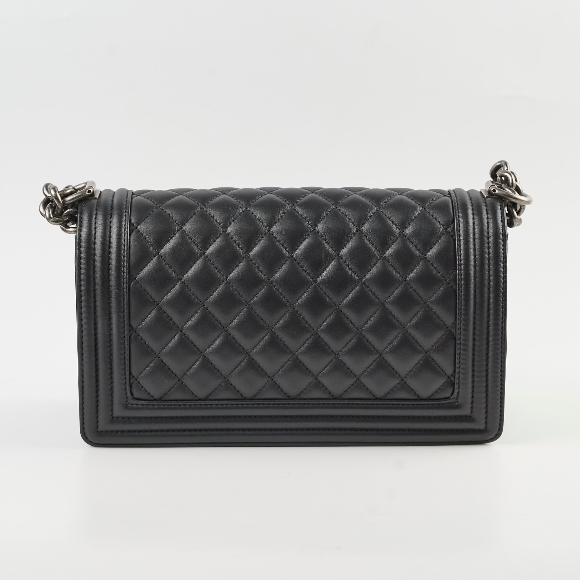 Chanel Old Medium Boy Bag Black Microchipped - Luxury Designer Handbag for Women, Perfect for Parties, Dates & Everyday Use
