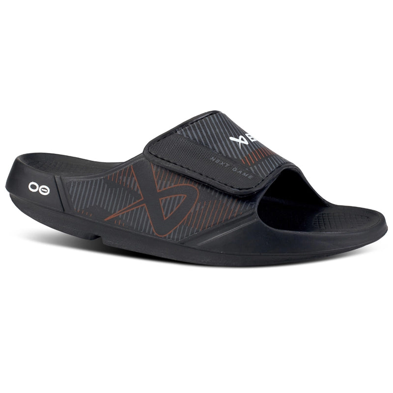 Bauer OOFOS Sport Flex Slide Sandals for Men & Women - Black | Recovery Footwear for Athletes, Runners & Post-Workout Comfort | Perfect for Gym, Pool & Casual Wear