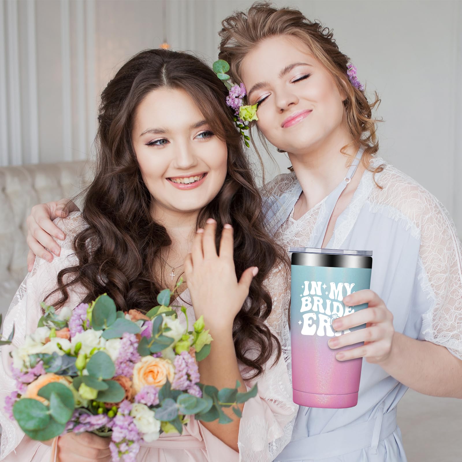 Fufandi Bride Gift Tumbler - Elegant Wedding Gifts for Bride, Mrs, Fiancée & Wifey - Perfect for Engagement, Bachelorette Party & Bridal Shower - Insulated Stainless Steel Cup for Coffee & Tea - Ideal Wedding Gift for Her & Bride-to-Be