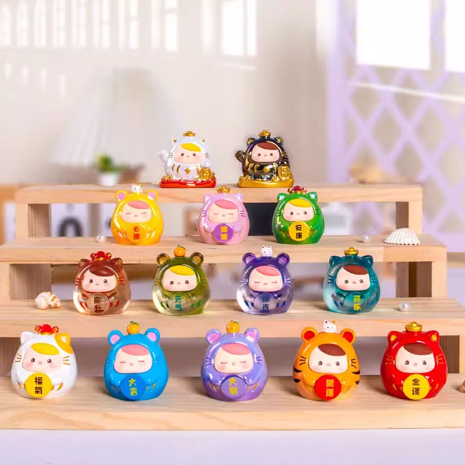 Daruma Lucky House Series Blind Box - Cute Japanese Collectible Dolls for Home Decor & Gifting (Perfect for Anime Fans, Office Desk & Shelf Display)