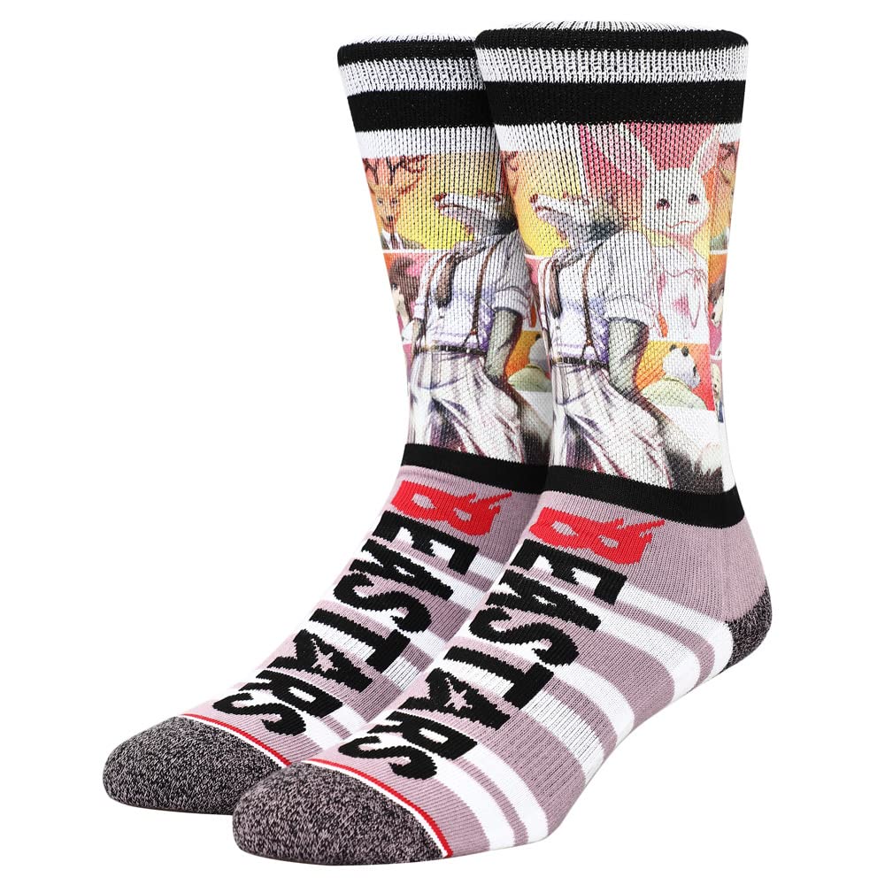 Beastars Anime Crew Socks for Men - Anime Cosplay Socks, Cartoon Character Socks, Soft Cotton Socks for Anime Fans, Gift for Otaku - Perfect for Cosplay, Conventions, and Daily Wear