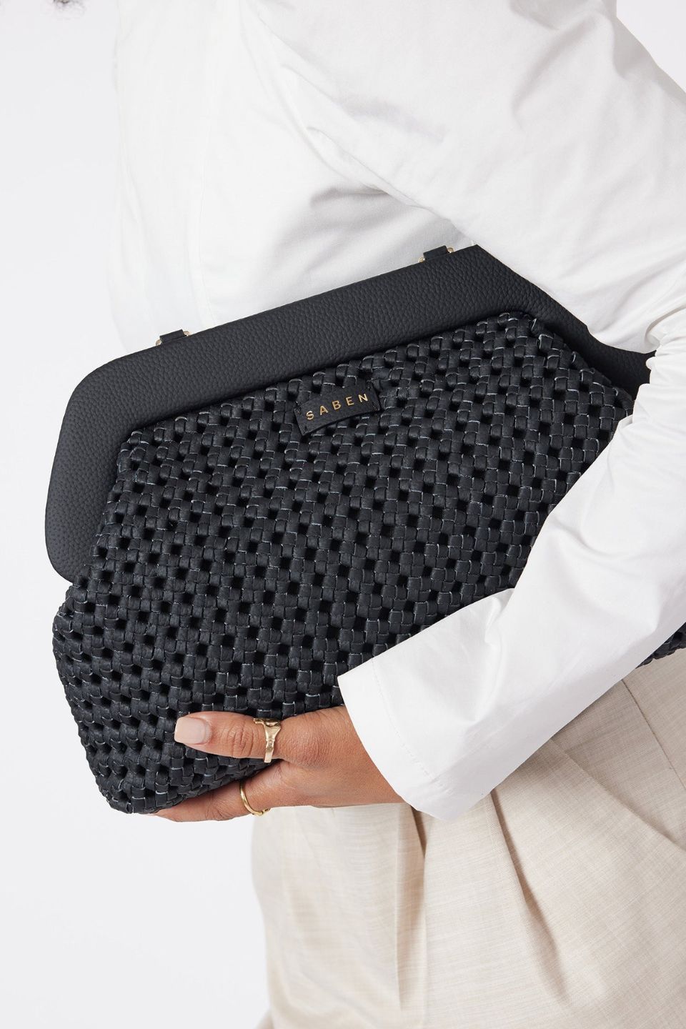 Stylish Ginny Black Braid Shoulder Bag for Women - Trendy Crossbody Purse with Adjustable Strap, Perfect for Work, Travel & Everyday Use