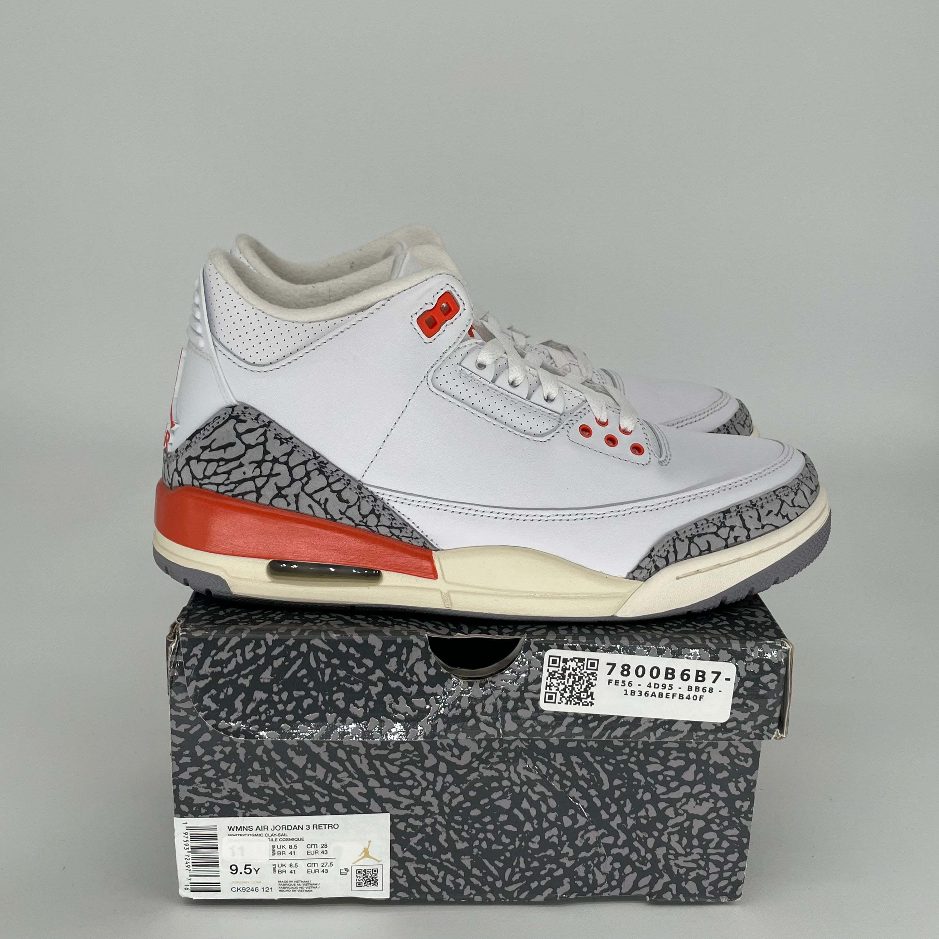 AIR JORDAN 3 GEORGIA PEACH Women's Basketball Shoes Size 9.5/11W - Style CK9246-121 | Retro Sneakers for Women, Perfect for Basketball, Streetwear & Casual Outfits