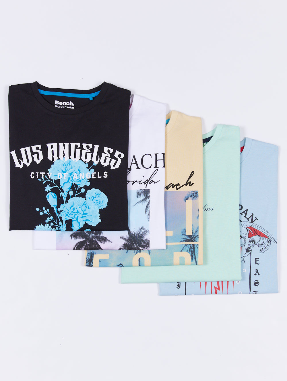 Rutall 5-Pack Assorted Graphic T-Shirts for Men - Casual Cotton Tees for Everyday Wear, Gym, and Street Style