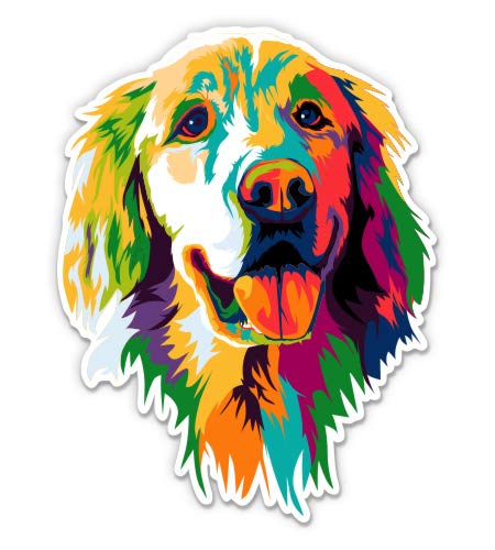 Golden Retriever Colorful 3