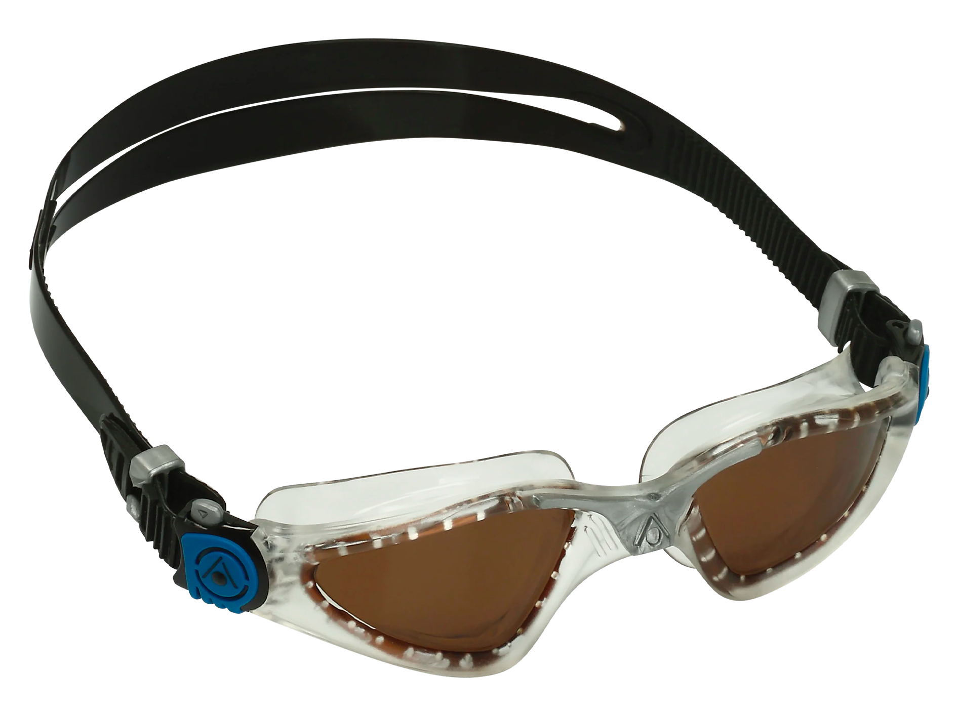 Aquasphere Kayenne Polarized Swim Goggles for Adults - Brown/Clear Lens - UV Protection & Anti-Fog - Perfect for Lap Swimming, Triathlon & Open Water Training (Model: EP2960098LP/0192040)