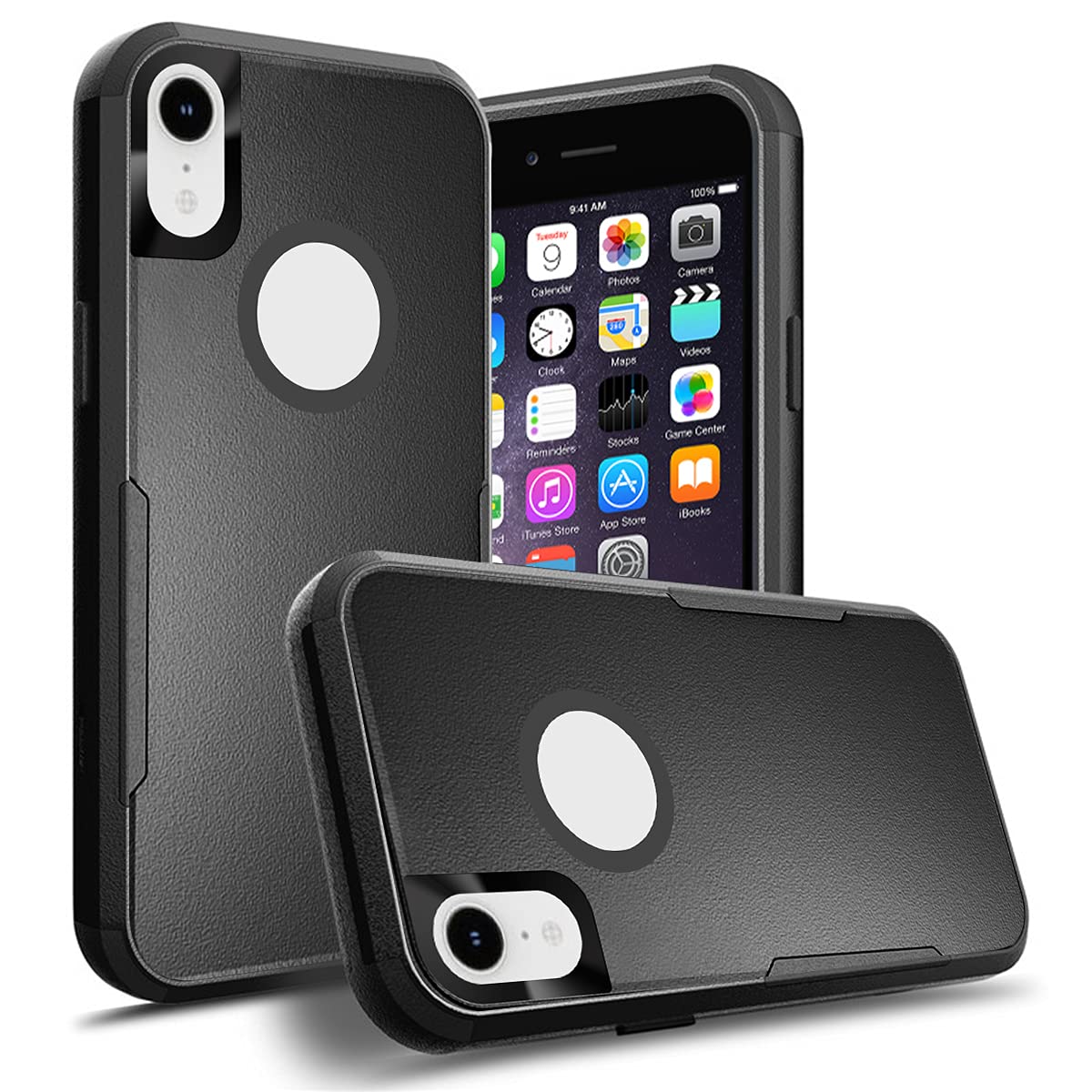 Custom iPhone XR Phone Case - Shockproof, Scratch-Resistant, 3-Layer Heavy Duty Protection with Multi-Photo Personalization | Perfect Protective Gift for Travel, Work & Everyday Use | Black