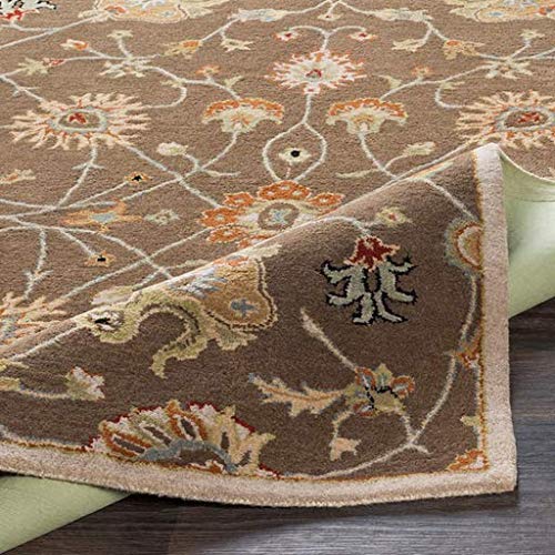 Surya Floral Traditional Area Rug 6x9 Feet Brown - Perfect for Living Room, Bedroom & Home Decor