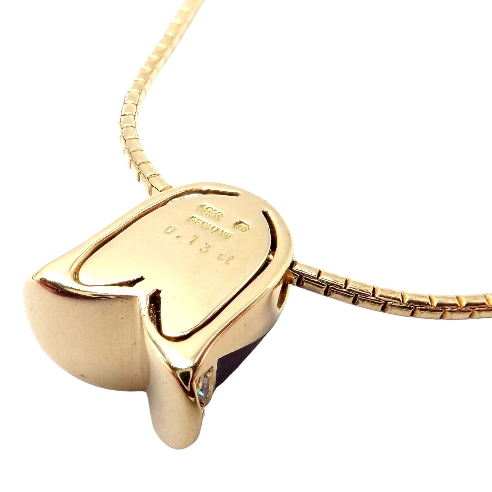 Authentic Faberge Diamond Tulip Red Enamel Pendant Necklace - Elegant Jewelry Gift for Women, Perfect for Valentine's Day, Anniversary & Special Occasions