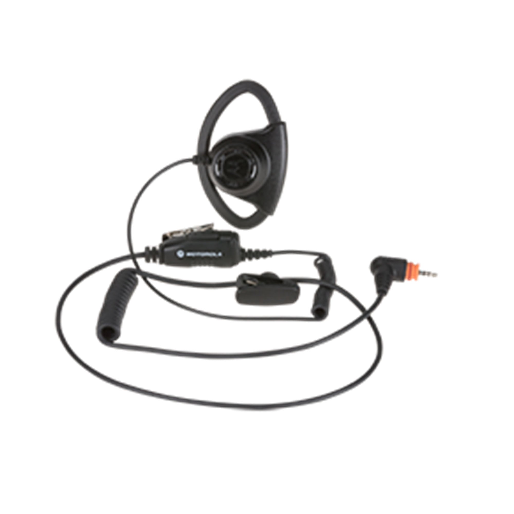 Motorola PMLN7159 D Style Adjustable Earpiece with In-Line PTT - Secure Fit Headset for Two-Way Radios - Ideal for Security, Construction & Outdoor Activities