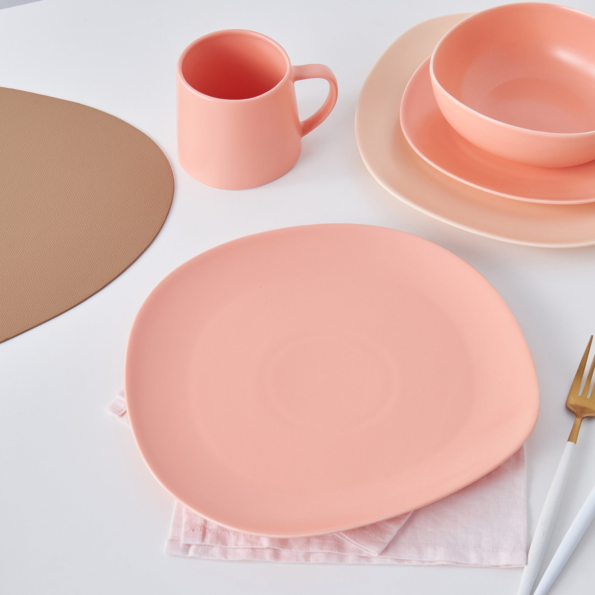 Delilah Porcelain Dinner Plate Set - 6-Piece Elegant Bone China Plates for Fine Dining, Parties & Home Decor