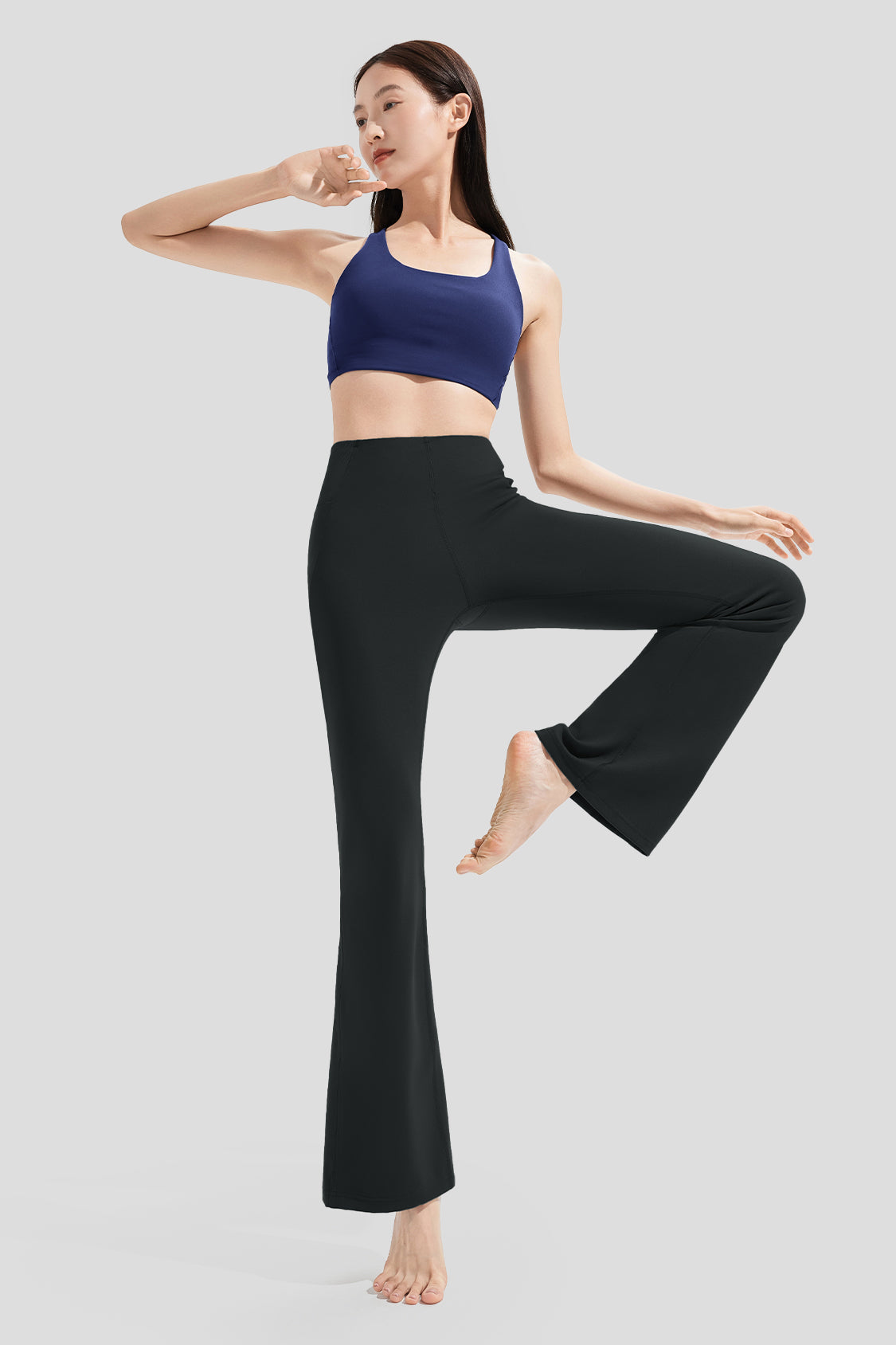 Sysee Women's UPF50+ Sun Protection Flare Pants - Lightweight Travel & Beach Yoga Pants for Summer Outdoor Activities