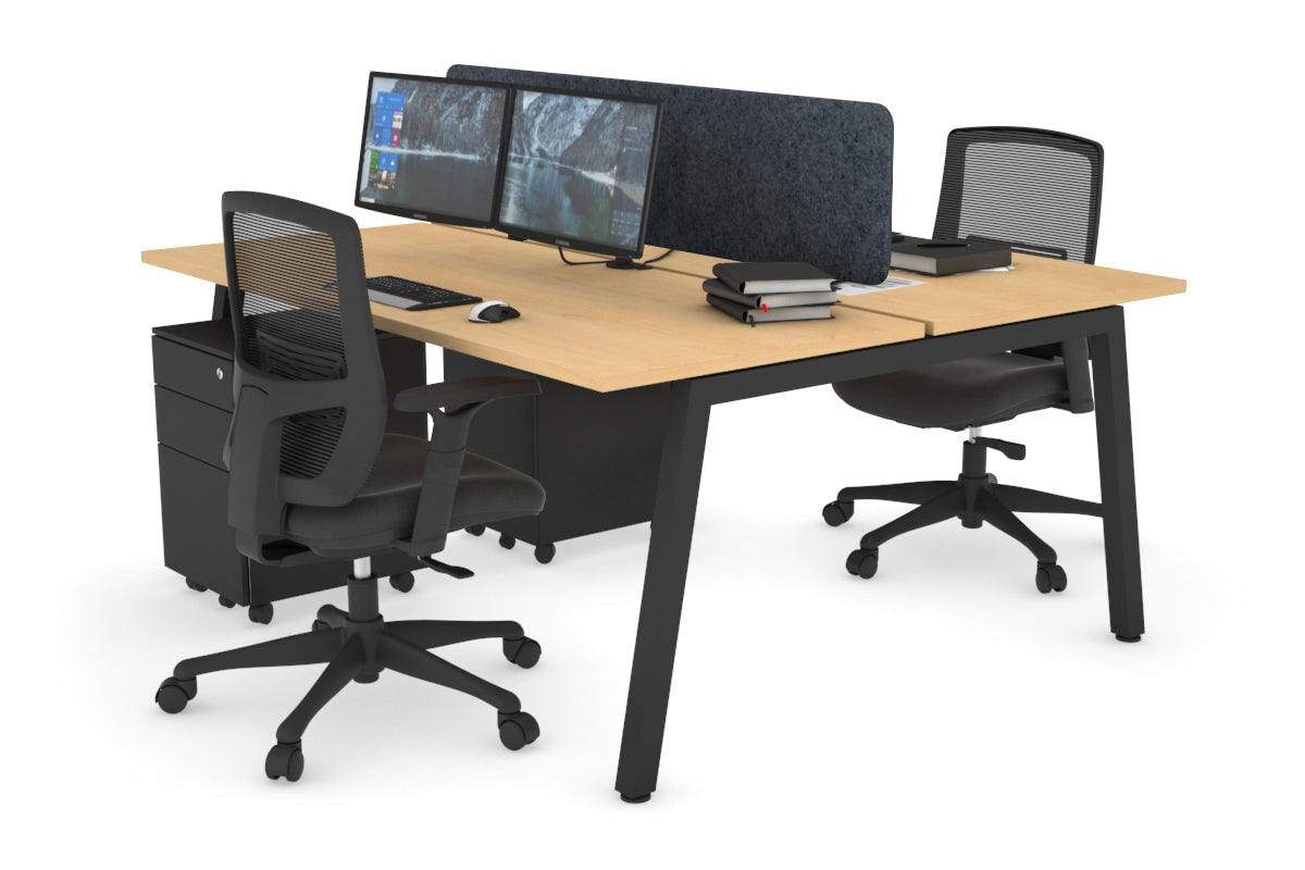 2-Person Office Workstation Desk - 1800L x 700W Dimensions - Perfect for Shared Workspaces & Collaborative Office Environments