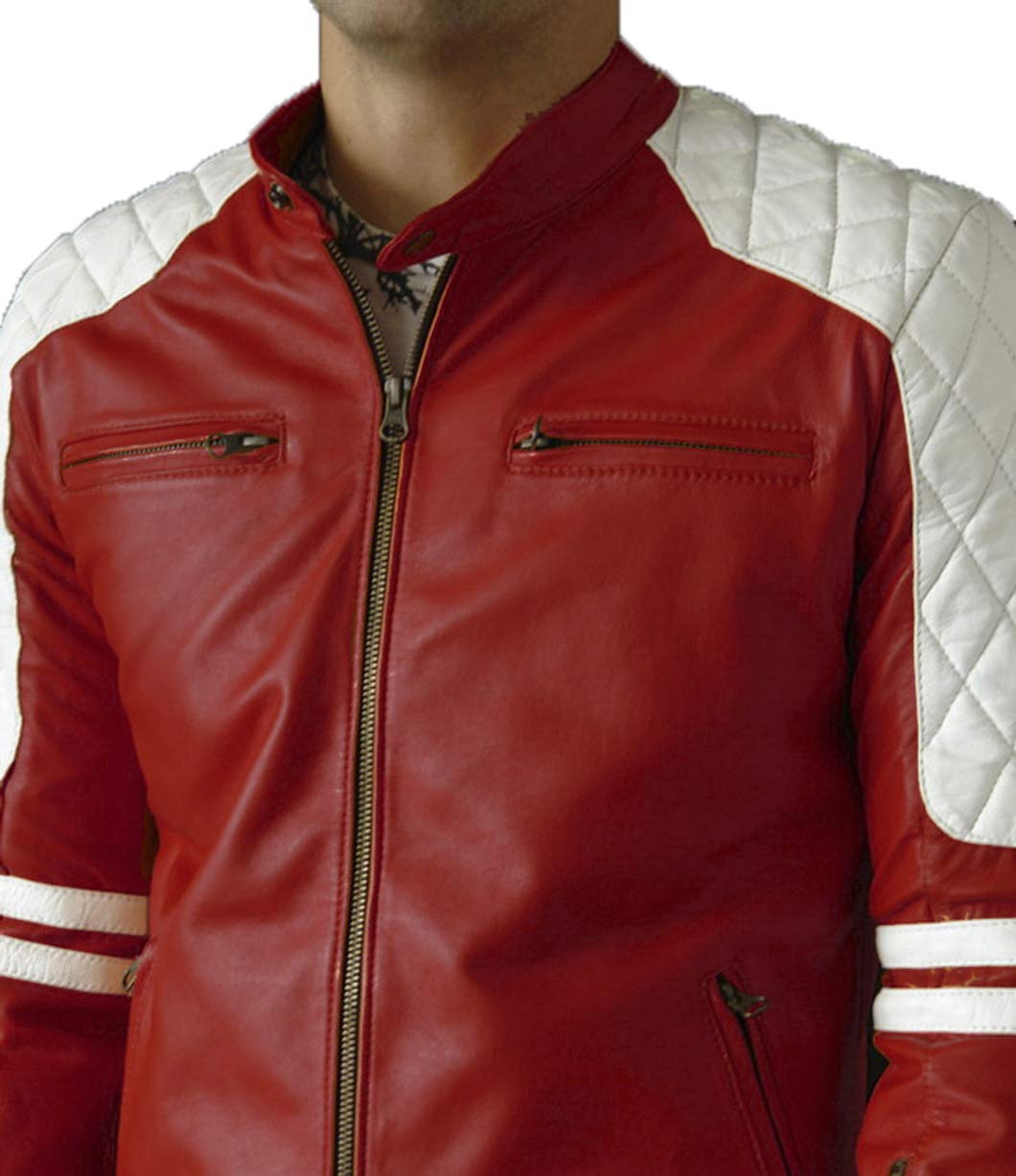 Genuine Lambskin Leather Jacket for Men - Premium Motorcycle Biker Jacket with Classic Style - Perfect for Riding, Casual Wear & Outdoor Adventures