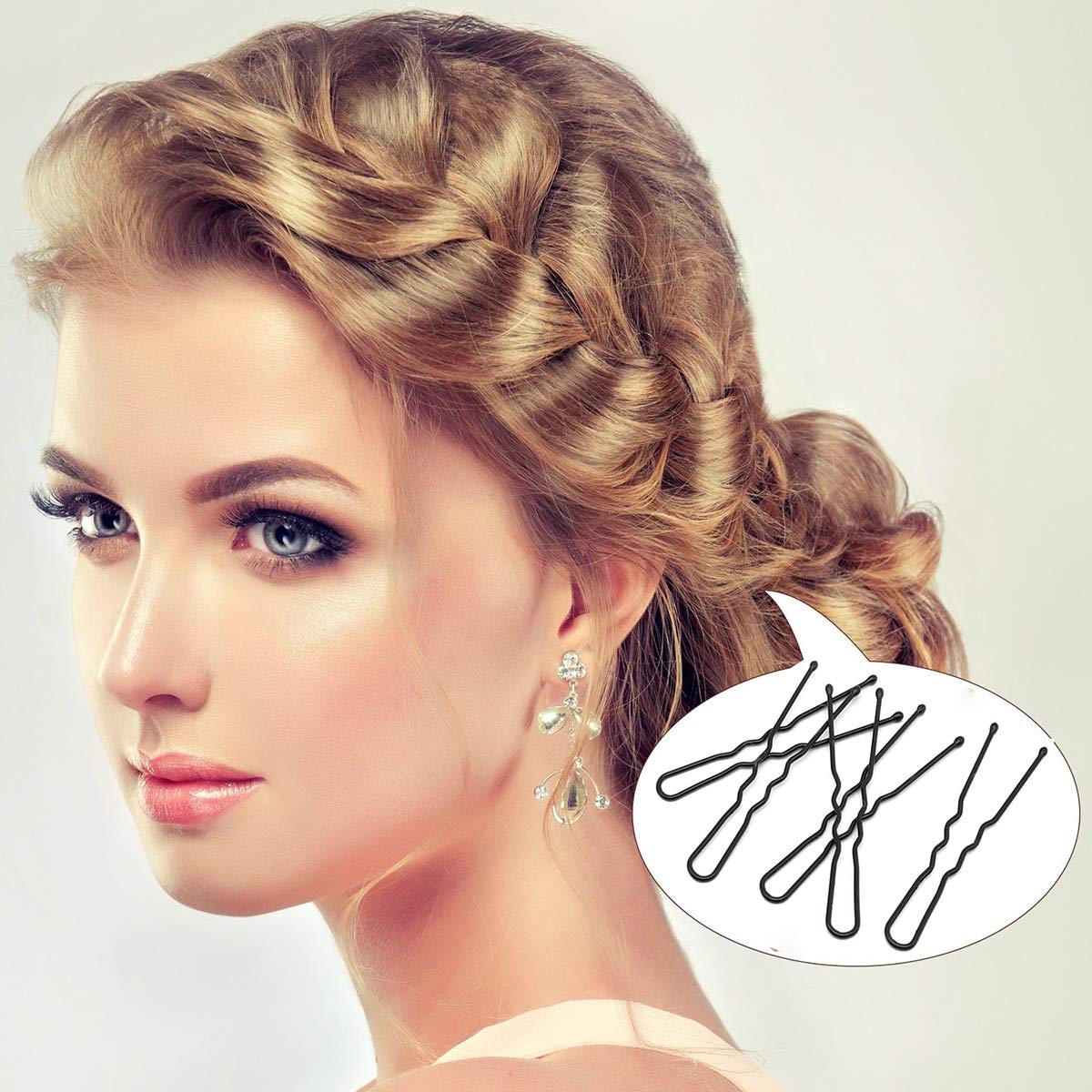 U Shape & Wavy Bobby Pins Set - 88pcs Metal Hair Clips for Styling