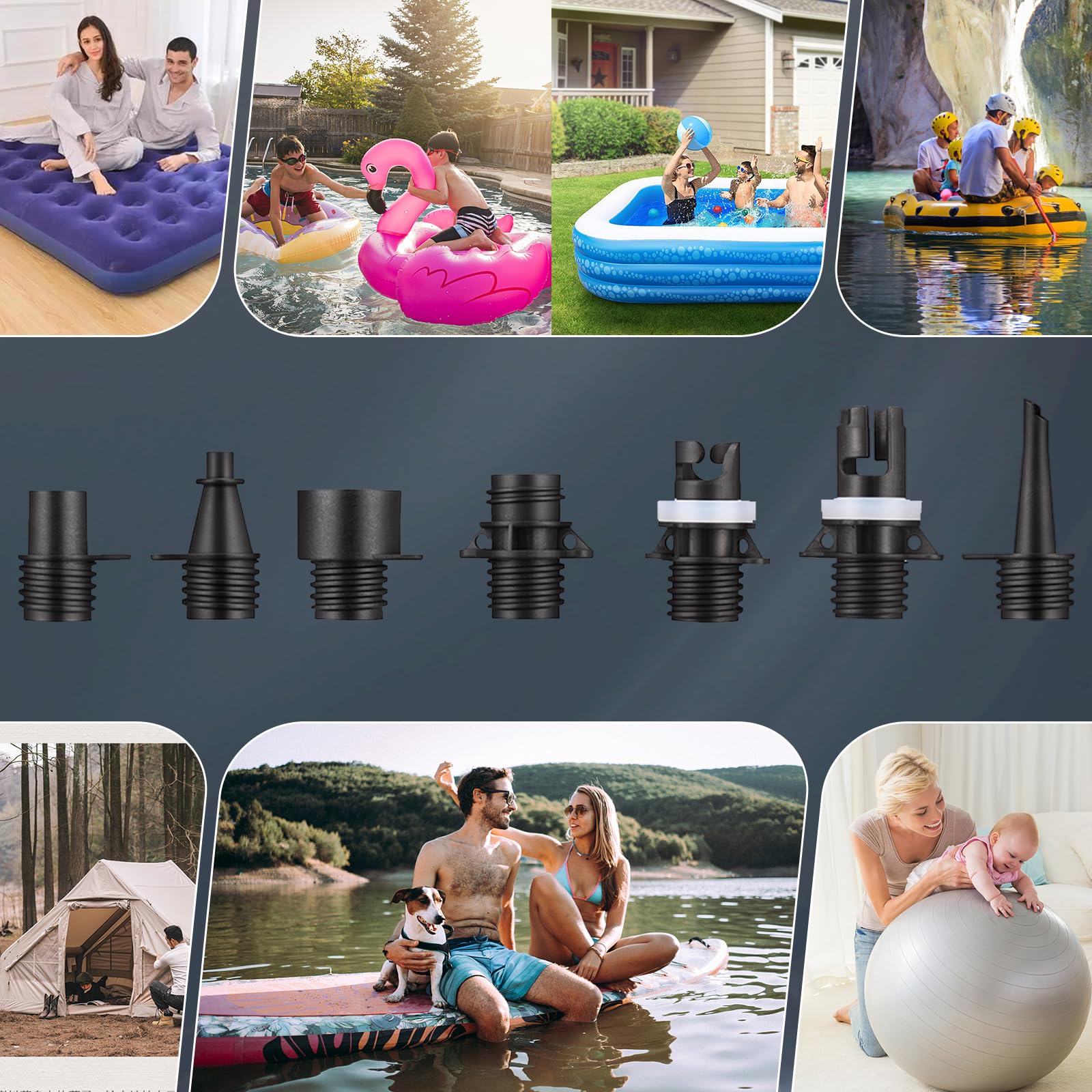 **Professional 20 PSI SUP Electric Pump - Portable Air Compressor with Auto-Off & Deflation Function, 12V DC Car Adapter for Inflatable Paddle Boards, Kayaks, Boats - Perfect for Beach, Lake & Outdoor Water Sports**