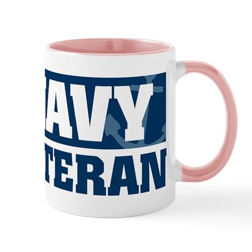 White/Pink Inside - US Navy Veteran Mug