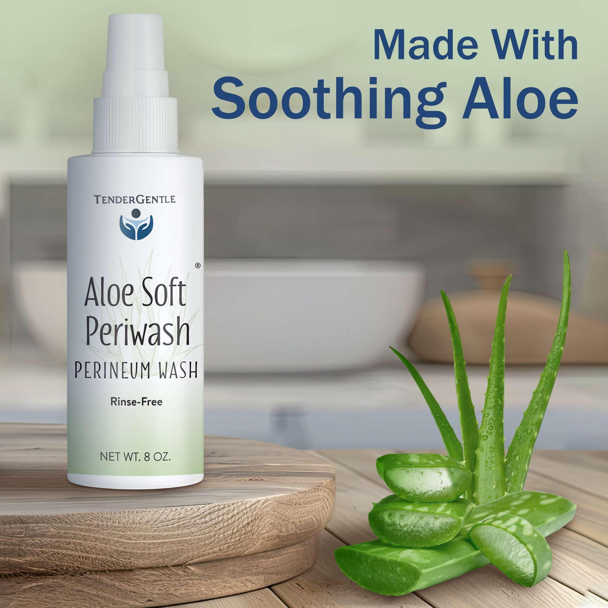 Aloe Vera Perineal Spray - 2 Pack 8 oz No-Rinse Perineum Wash for Postpartum Care - Soothes & Cleanses with Aloe Extract - Ideal for Post-Delivery Recovery & Feminine Hygiene