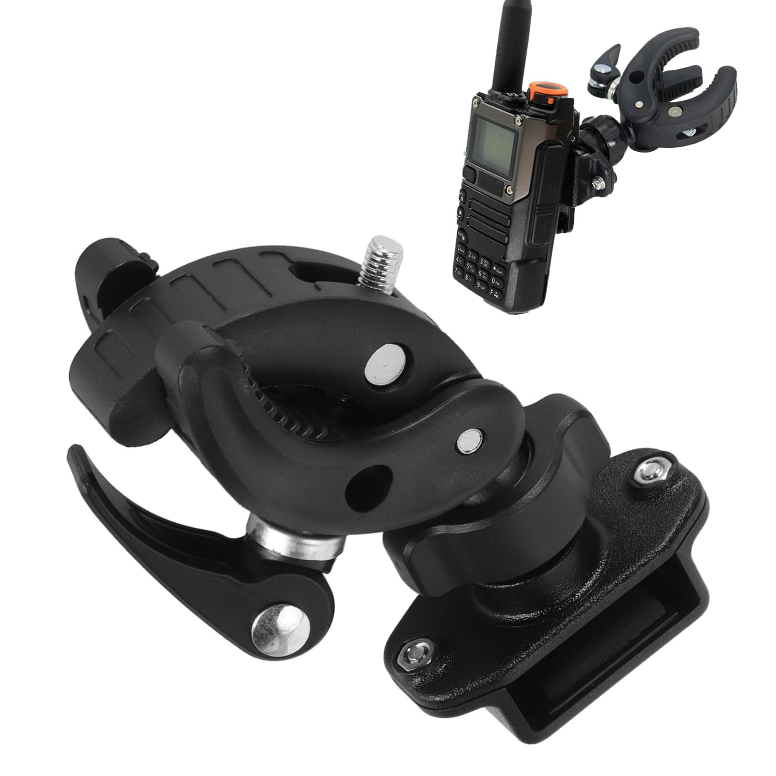 Adjustable Handheld Radio Bike Mount - Universal Talkie Bracket Compatible with Anytone, Baofeng, Icom, Kenwood & More - Perfect for Cycling, Motorcycling & Outdoor Adventures