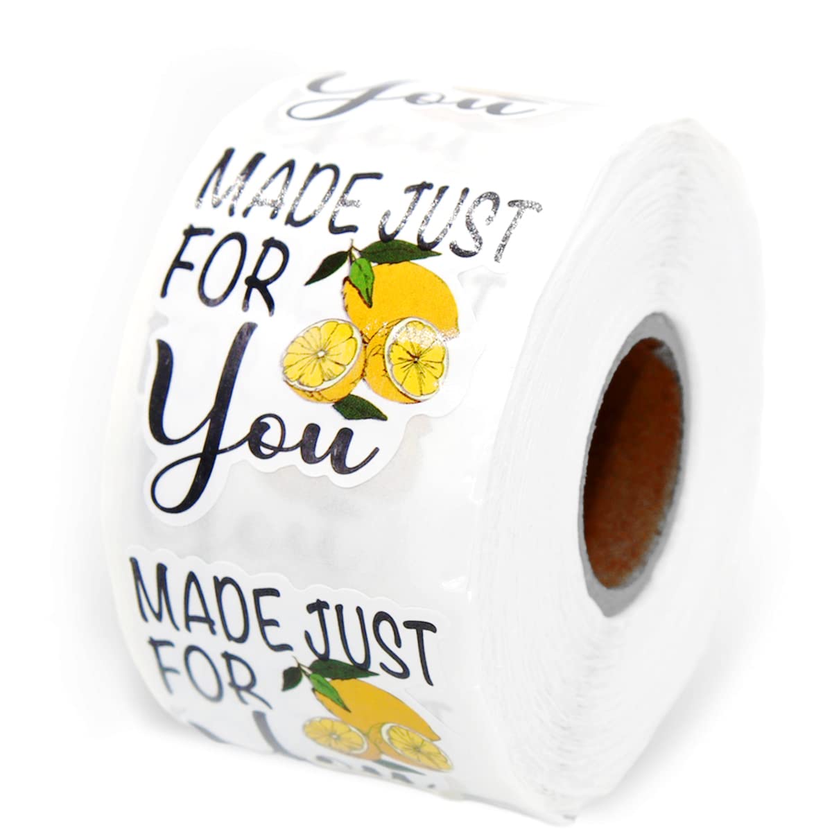 Wailozco 1.5'' Custom Lemon Stickers - Handmade Decals for Business, Envelopes & Online Retail (500 Labels/Roll) - Perfect for Small Business Branding, Handmade Goods & Craft Projects