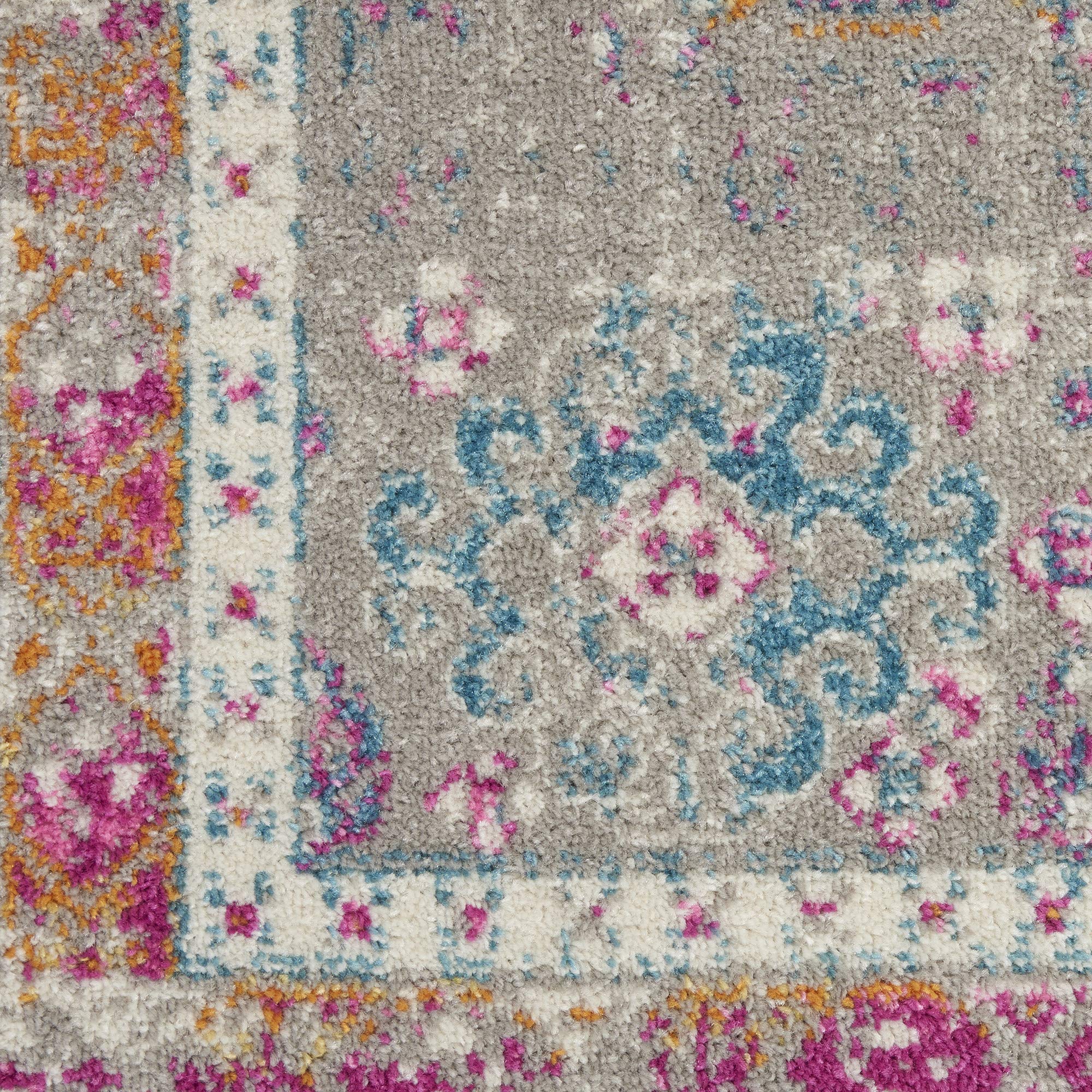 Nourison Passion Tribal Grey/Multi 8' x 10' Area Rug - Easy to Clean, Non-Shedding, Soft & Durable - Perfect for Bedroom, Living Room, Dining Room & Kitchen Decor (8x10) - Adds Bohemian Style to Any Space