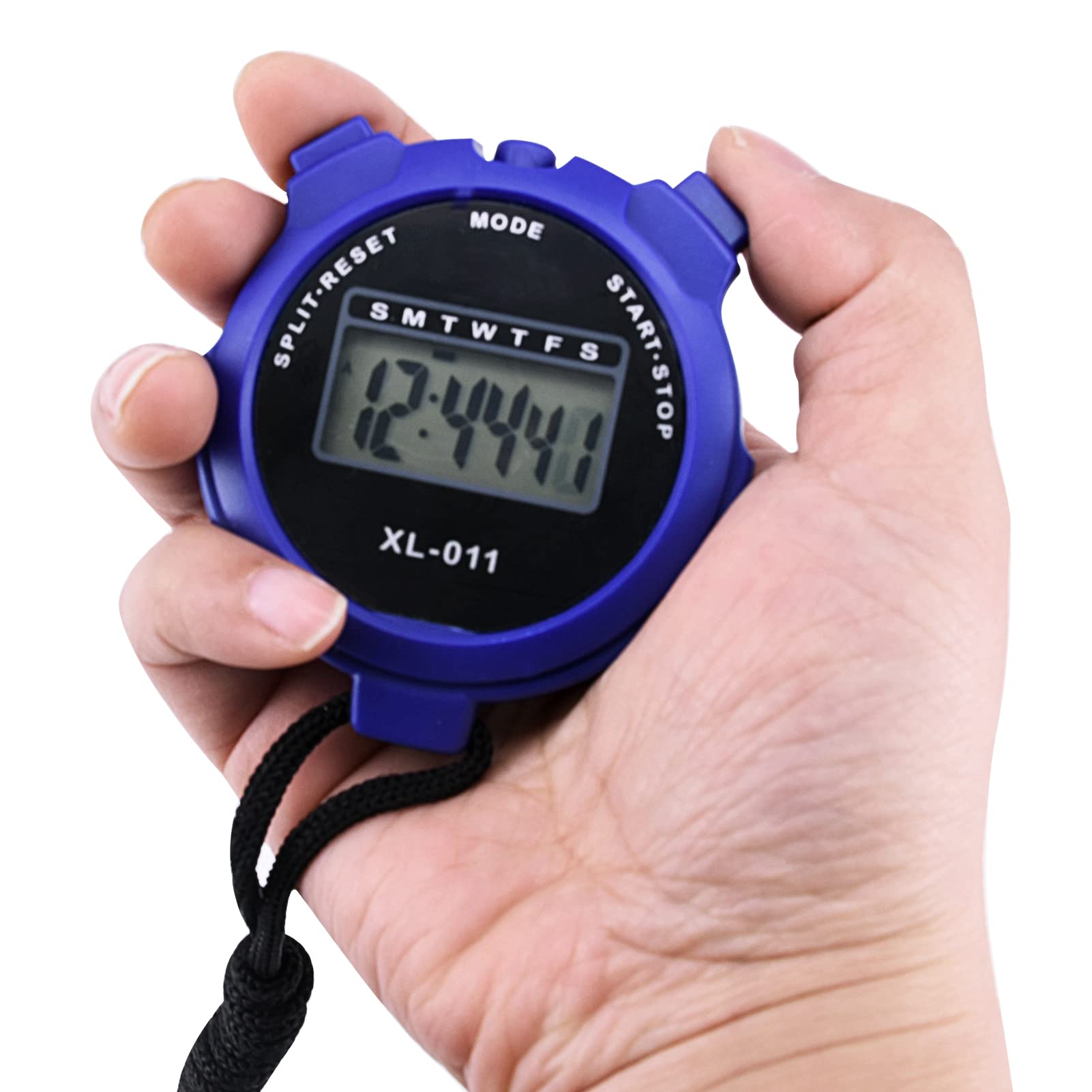 Digital Sports Stopwatch with Large Display - Interval Training Timer, Lap Counter, Outdoor Activity Clock - Referee Watch, Alarm, Calendar - Perfect for Running, Cycling, Coaching & Fitness Training