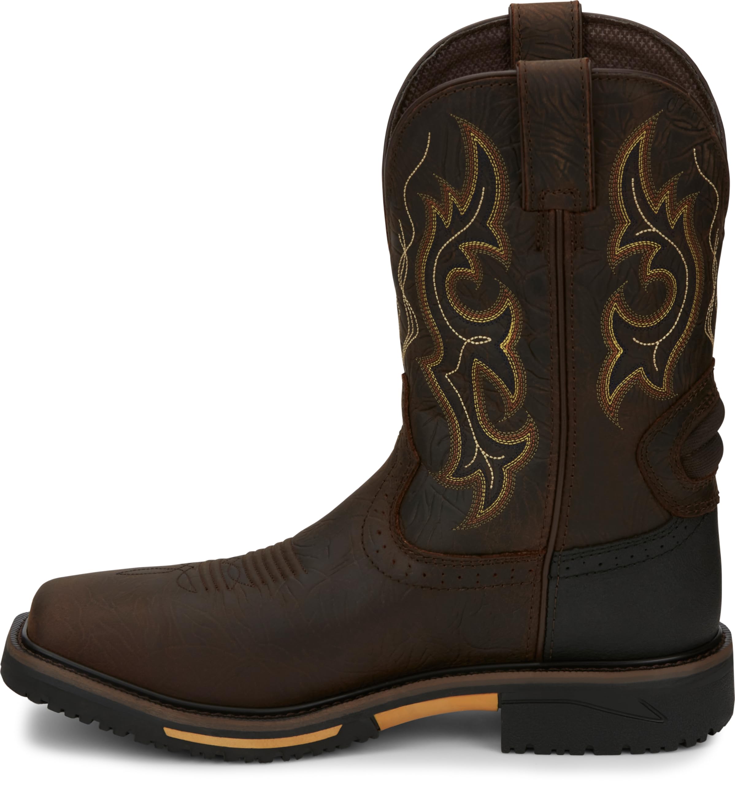Justin Joist 11-Inch Waterproof Composite Toe Work Boots for Men - Durable Leather Safety Shoes with EH Protection & Comfort Layers - Ideal for Construction, Warehouse & Outdoor Work
