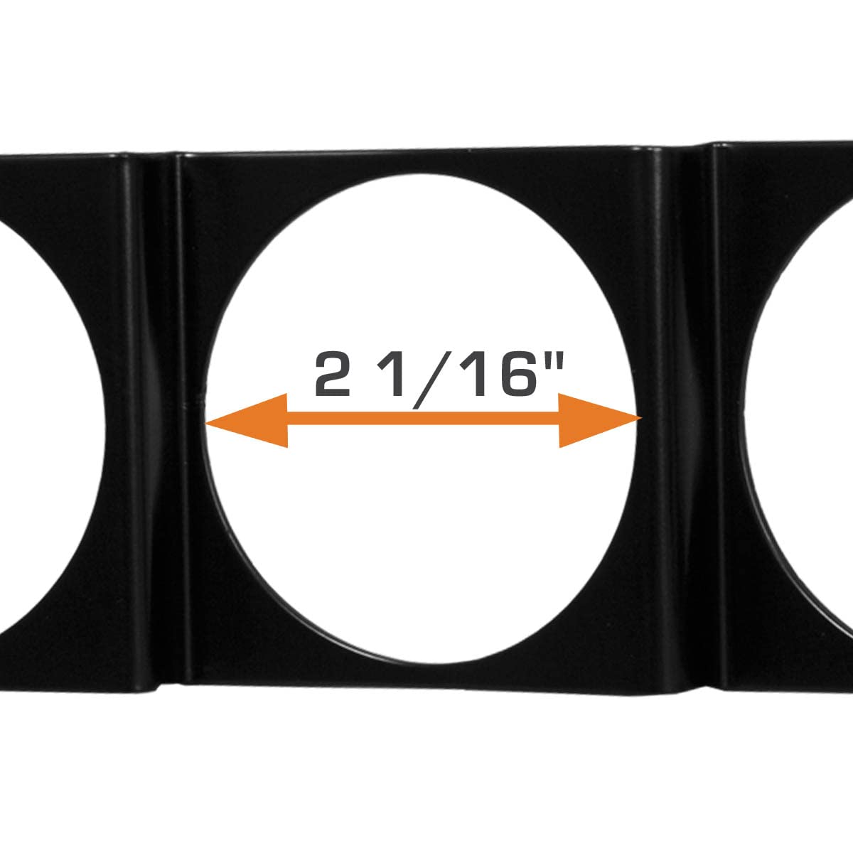 GlowShift Universal Black Triple Gauge Single DIN Radio Face Pod - Fits All Car Models - Holds 3 x 52mm (2-1/16