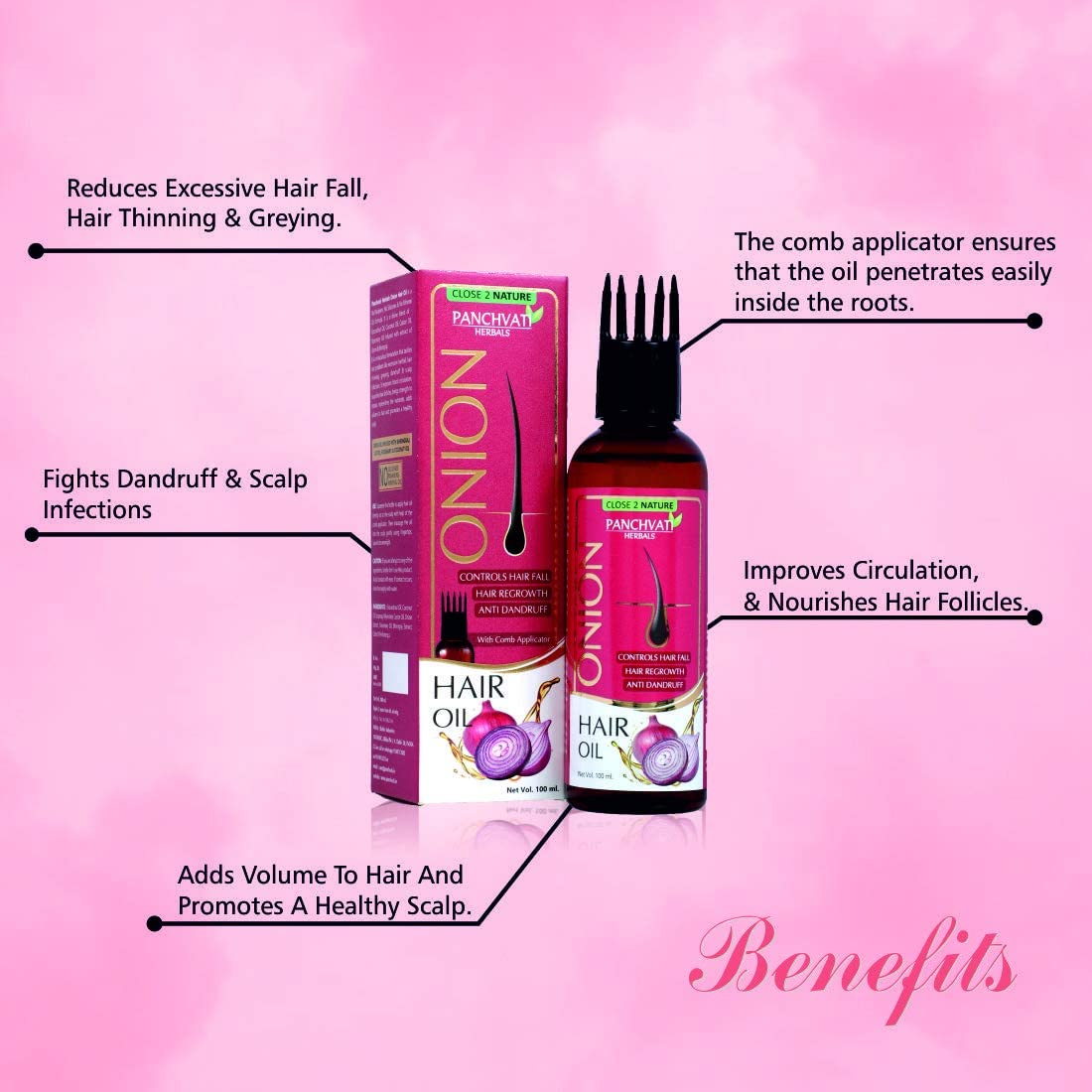 Panchvati Acne Cream 10gm & Onion Hair Oil 100ml - Natural Ayurvedic Skincare & Hair Growth Treatment for Acne, Pimples & Hair Fall - Perfect for Daily Face Care & Scalp Massage