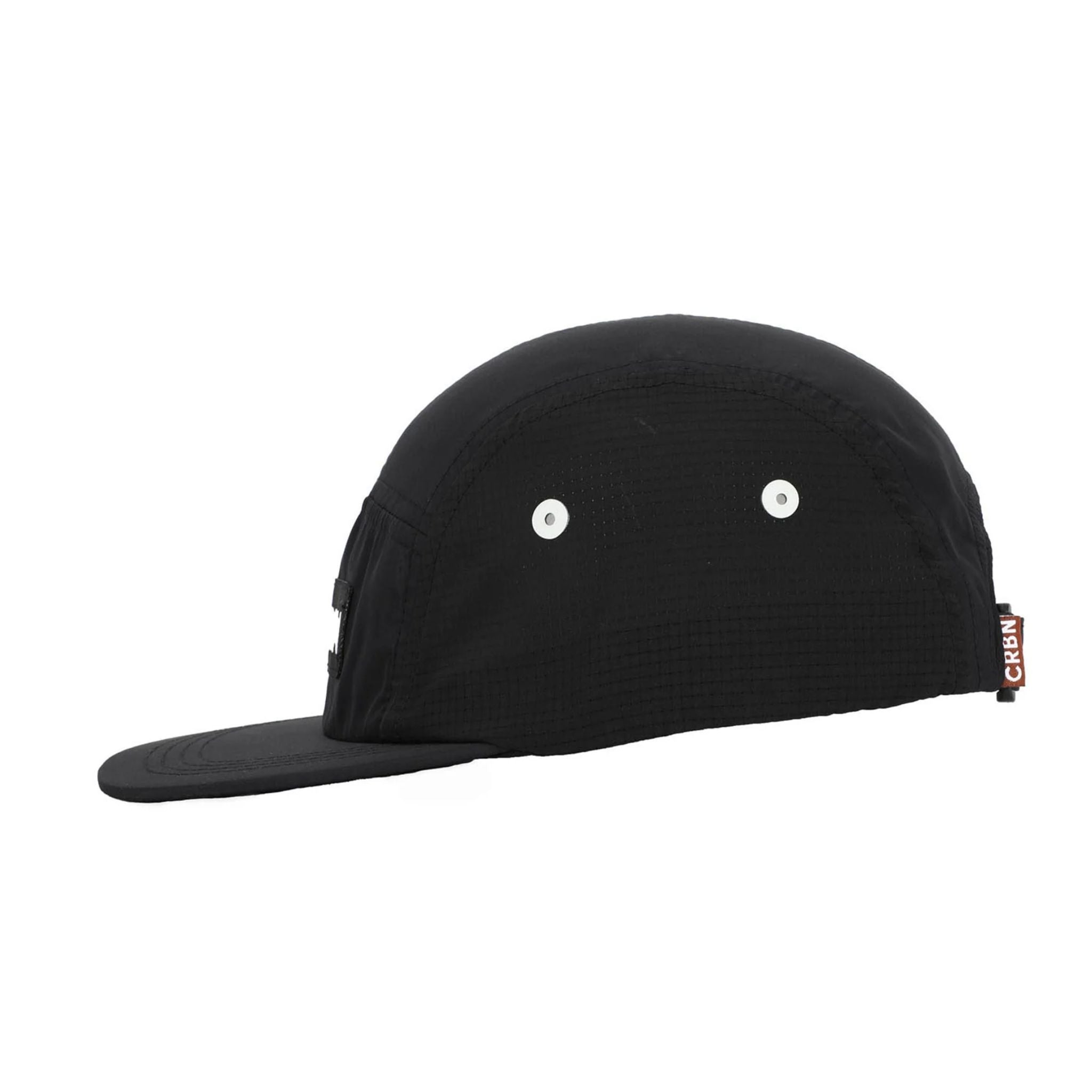 CRBN 5 Panel Runner Hat for Men & Women - Lightweight Breathable Running Cap - Adjustable Snapback for Jogging, Hiking & Outdoor Sports [Black]