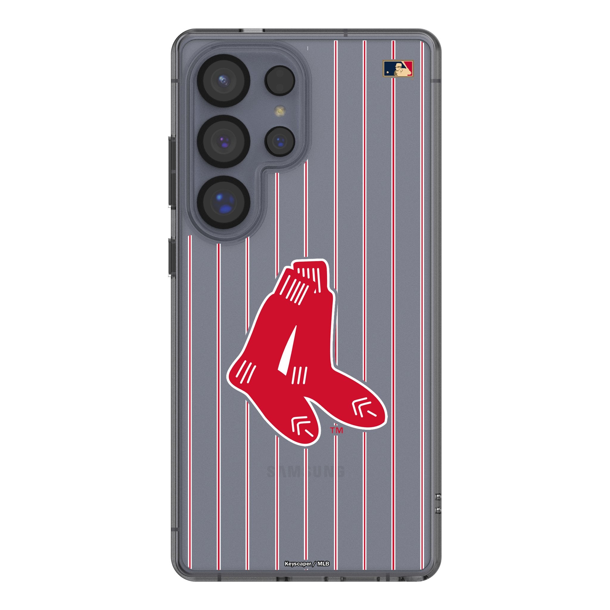 Vintage Boston Red Sox 1924-1960 Cooperstown Collection Pinstripe Clear Phone Case for Samsung Galaxy - Perfect for Baseball Fans & Game Day Protection