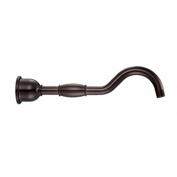 Danze Victorian Style 12-Inch Oil Rubbed Bronze Wall Mount Shower Arm & Flange - Perfect for Classic Bathroom Renovations & Vintage Home Decor