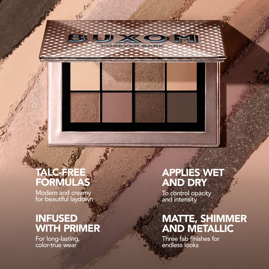 Buxom Forever Babe Iconic Nudes Eyeshadow Palette - 12 Neutral Matte & Shimmer Shades for Day & Night Makeup Looks | Perfect for Everyday Wear, Date Night & Special Occasions