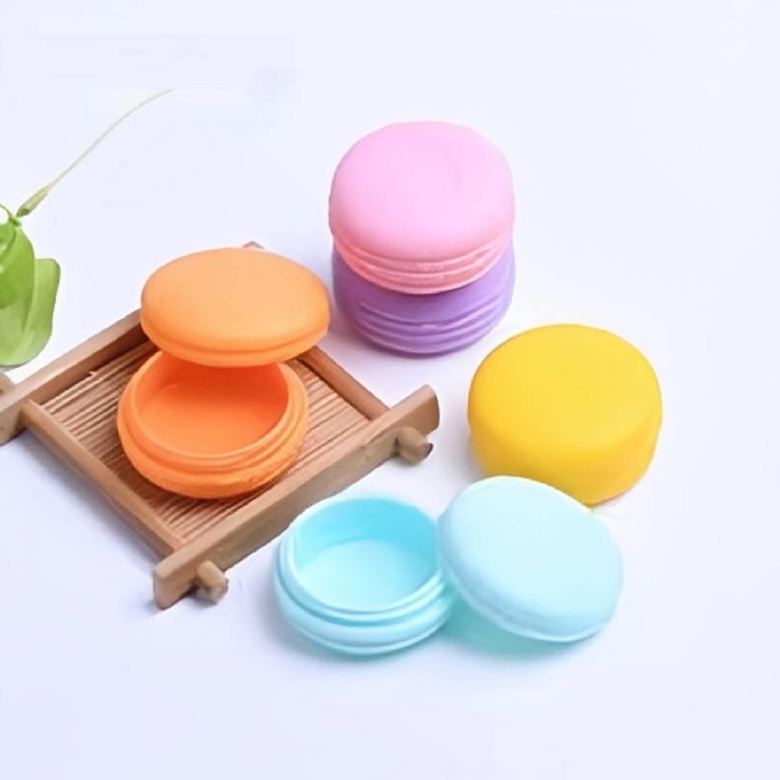 10g Cute Macaron-Shaped Refillable Empty Lip Balm Containers (Yellow, 6-Pack) - Perfect for DIY Lip Care, Travel & Gift Giving