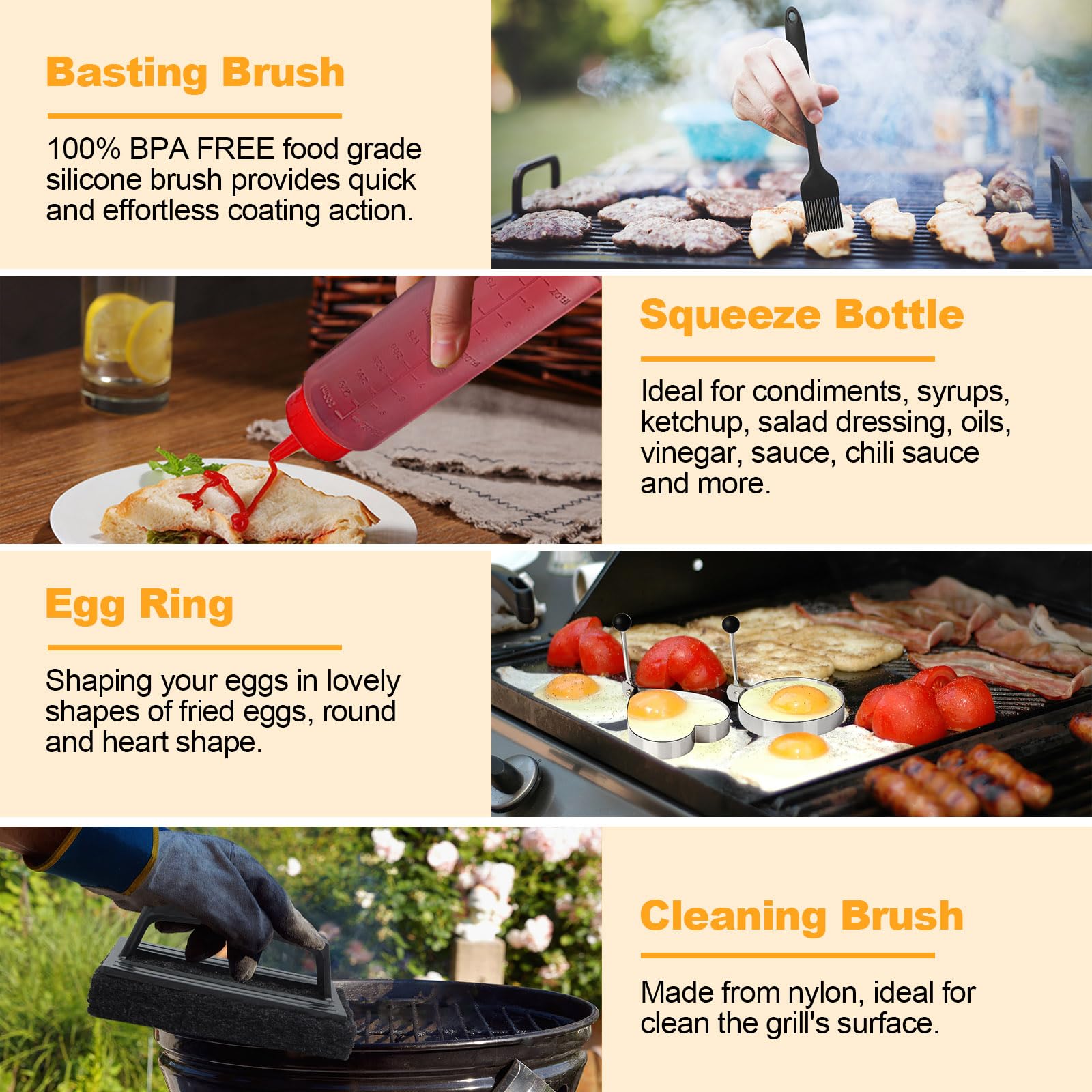 29-Piece Griddle Accessories Kit for Blackstone & Camp Chef - Stainless Steel Spatula Set, Burger Press, Melting Dome, Scraper, Tongs & Carry Bag - Perfect for Outdoor Grilling, BBQ Parties & Camping Cooking