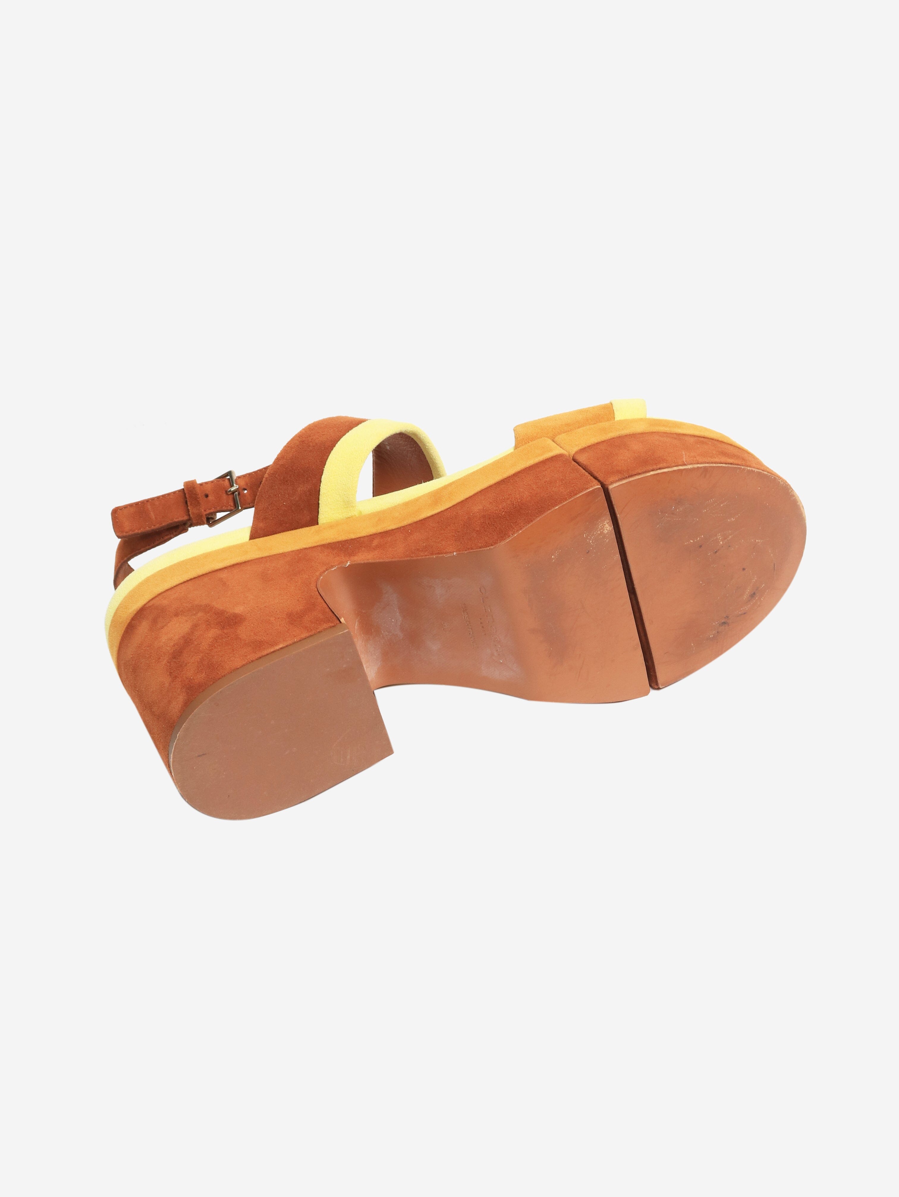 Brown Suede Platform Sandal Heels Women's Size EU 40 (US 9) - Comfortable Summer Wedge Sandals for Beach, Party & Casual Outfits