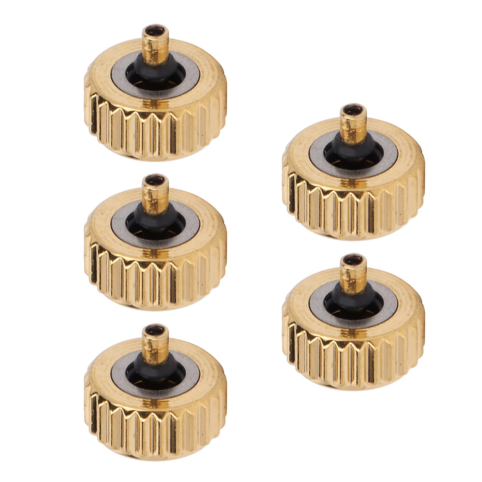 Brrnoo 5pcs Watch Crowns - Professional Watch Crown Spare Parts for Mechanical & Quartz Watches (6mm Long Hole) | Watchmaker Repair Parts Replacement Accessories | DIY Watch Repair & Maintenance