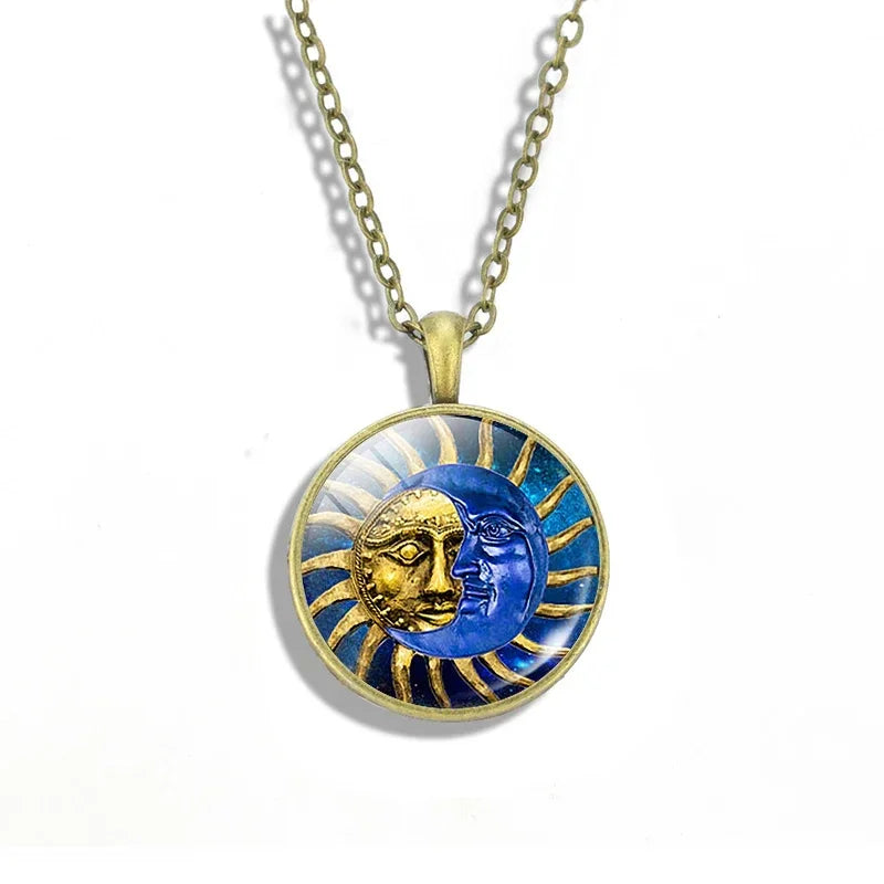 Egyptian Kingdom Necklace - Ancient Egyptian Style Jewelry for Women, Gold Plated Pendant with Hieroglyphics, Perfect for Costume Parties & Historical Events